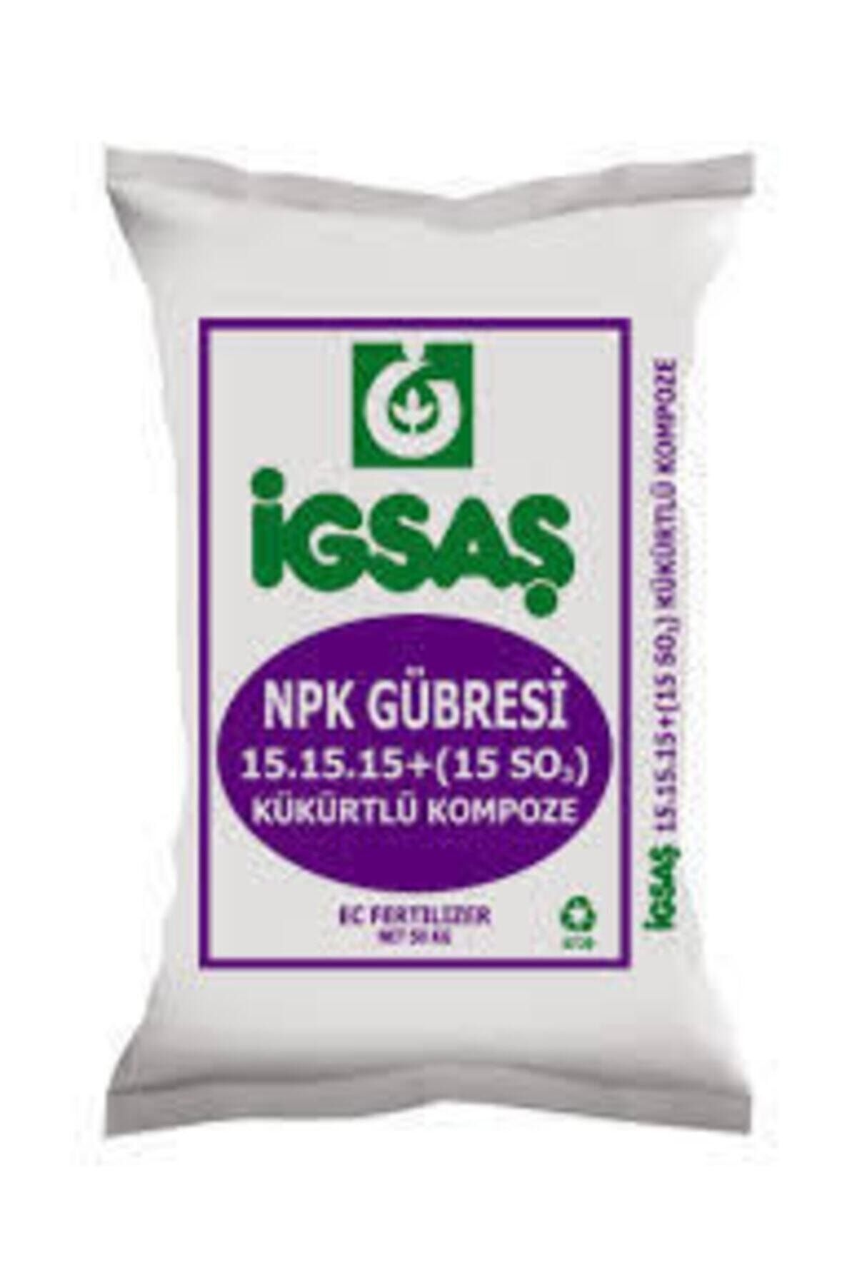 İGSAŞ 15.15.15 Npk Taban Kompoze Kükürtlü Taban Gübresi Kompoze Bitki Gübresi Toprak Altı Gübre 1 kg