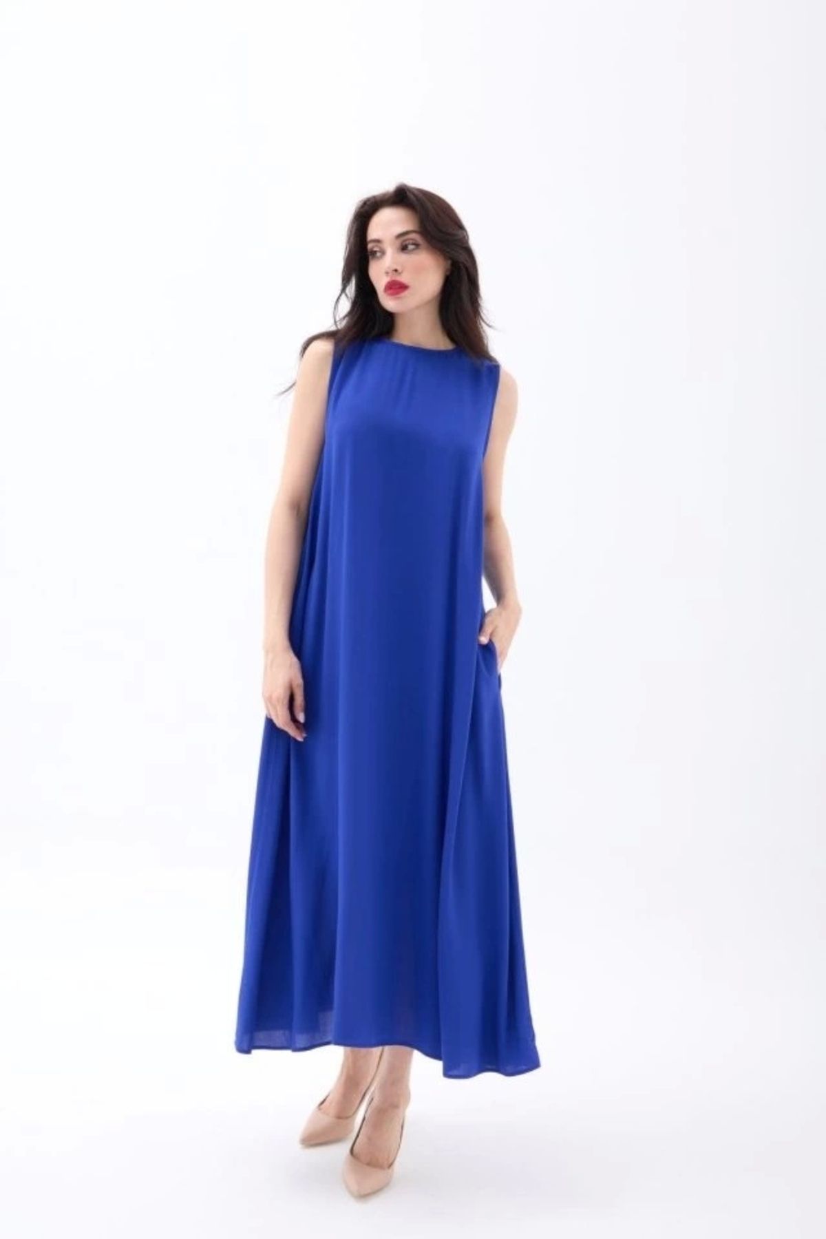 Butik 7433 ELBİSE-SAX