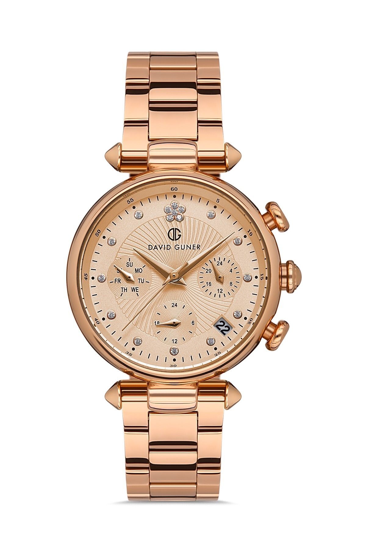 DAVID GUNER ROSE KAPLAMALI ROSE KADRANLI KADIN KOL SAATİ DG-8298LA-C5