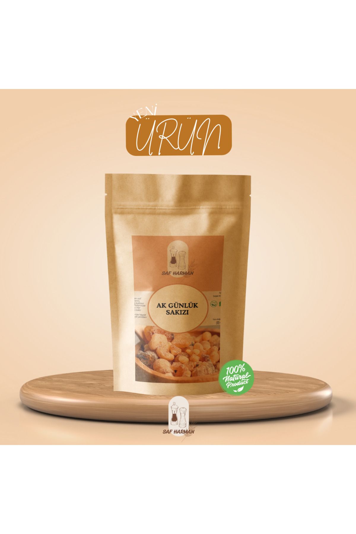 Saf Harman Ak Günlük Sakızı 100 GR