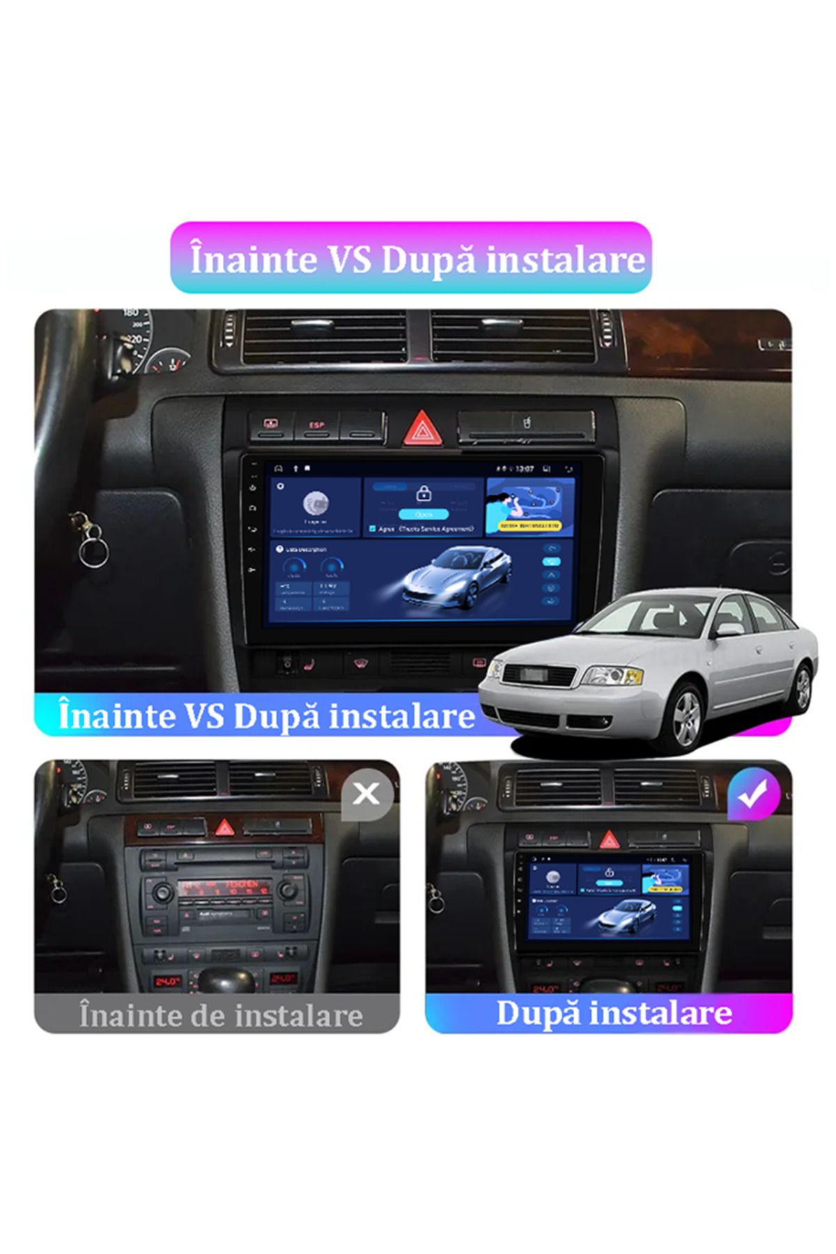 navi-it-Dedicated navigation Audi A6, C5 1997-2004, 4GB RAM 64GB ROM, Quad Core, 9" Display 1K, Android 14 3