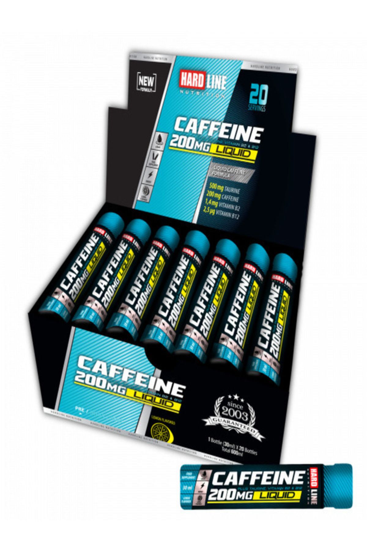 Hardline Caffeine 200 MG Liquid Sıvı 20 Adet (30 Ml) Limon Aromalı