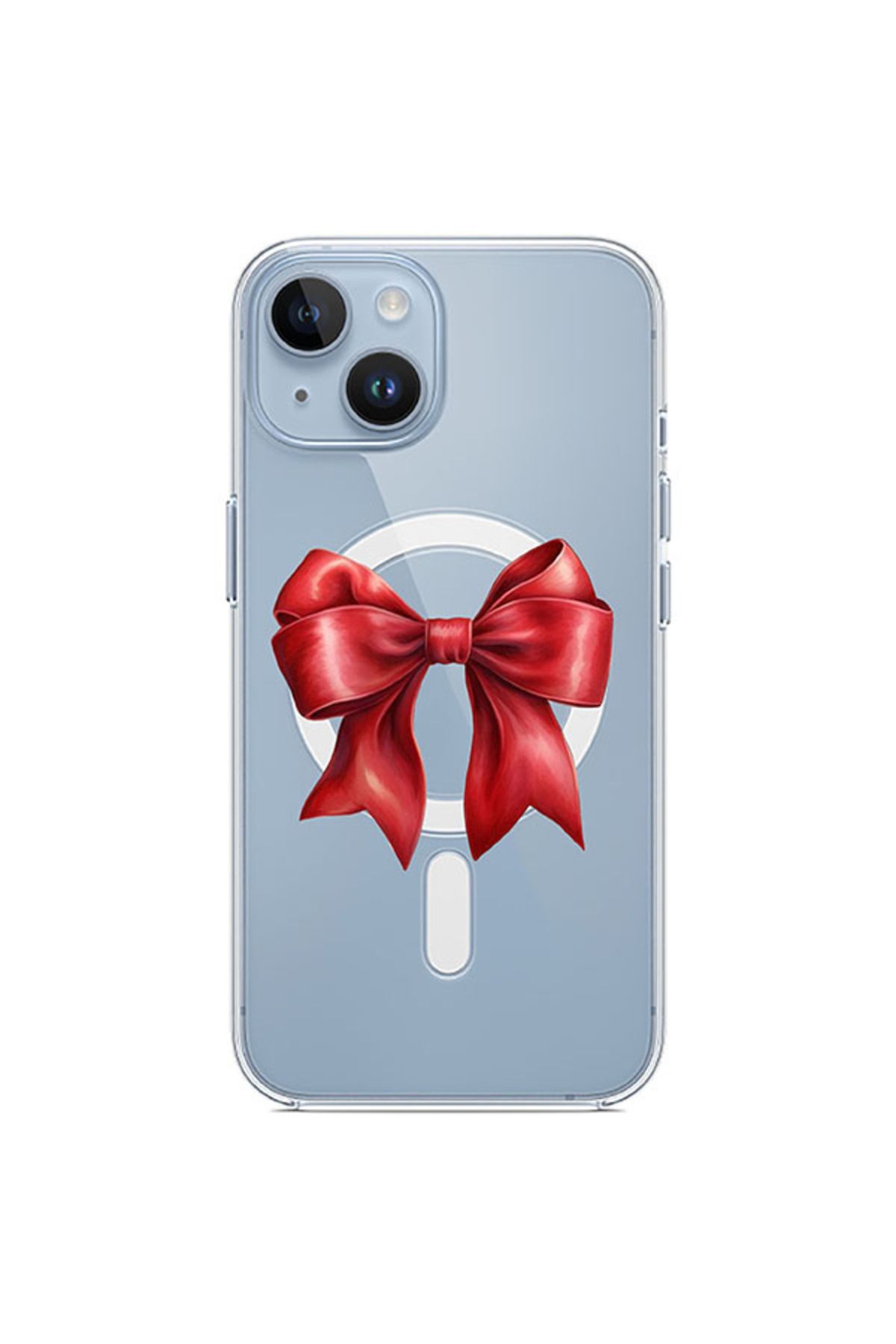 NAZLI HEDİYE ıphone 13/14 uyumlu kırmızı kurdale desenli mag safe kılıf