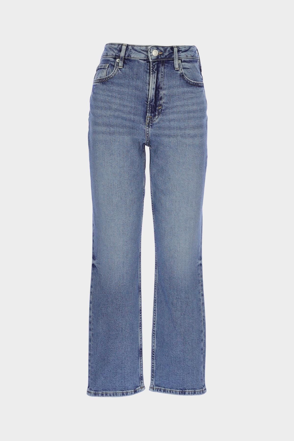 CROSS JEANS Sydney Yüksek Bel Açık Mavi Patı Fermuarlı Slim Fit Jean Pantolon C 4529-093
