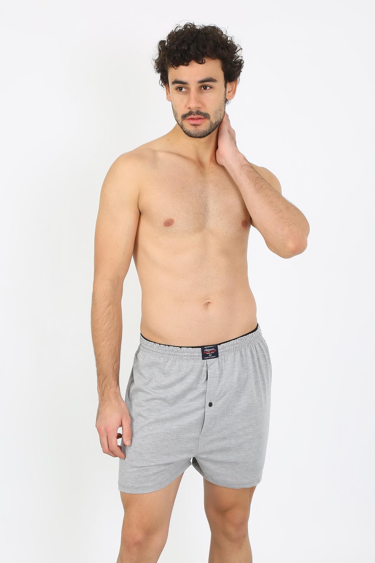 Celira Erkek Penye Boxer Gri 40091