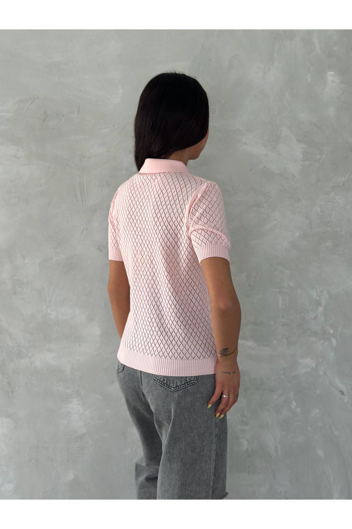 Fanori Woman POLO YAKA KISA KOLLU T-SHİRT