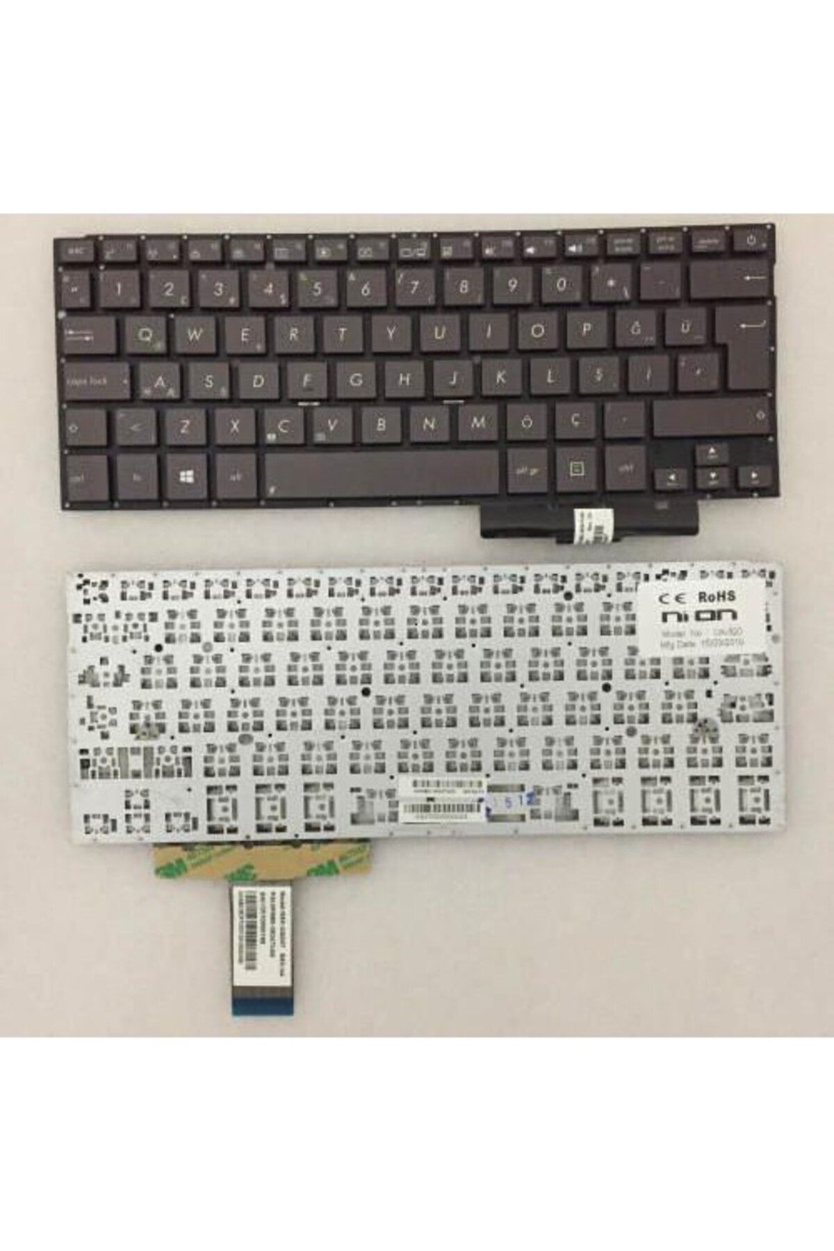 NION Asus Zenbook UX32LN , Asus Zenbook UX32V uyumlu Notebook Klavye (Siyah TR)