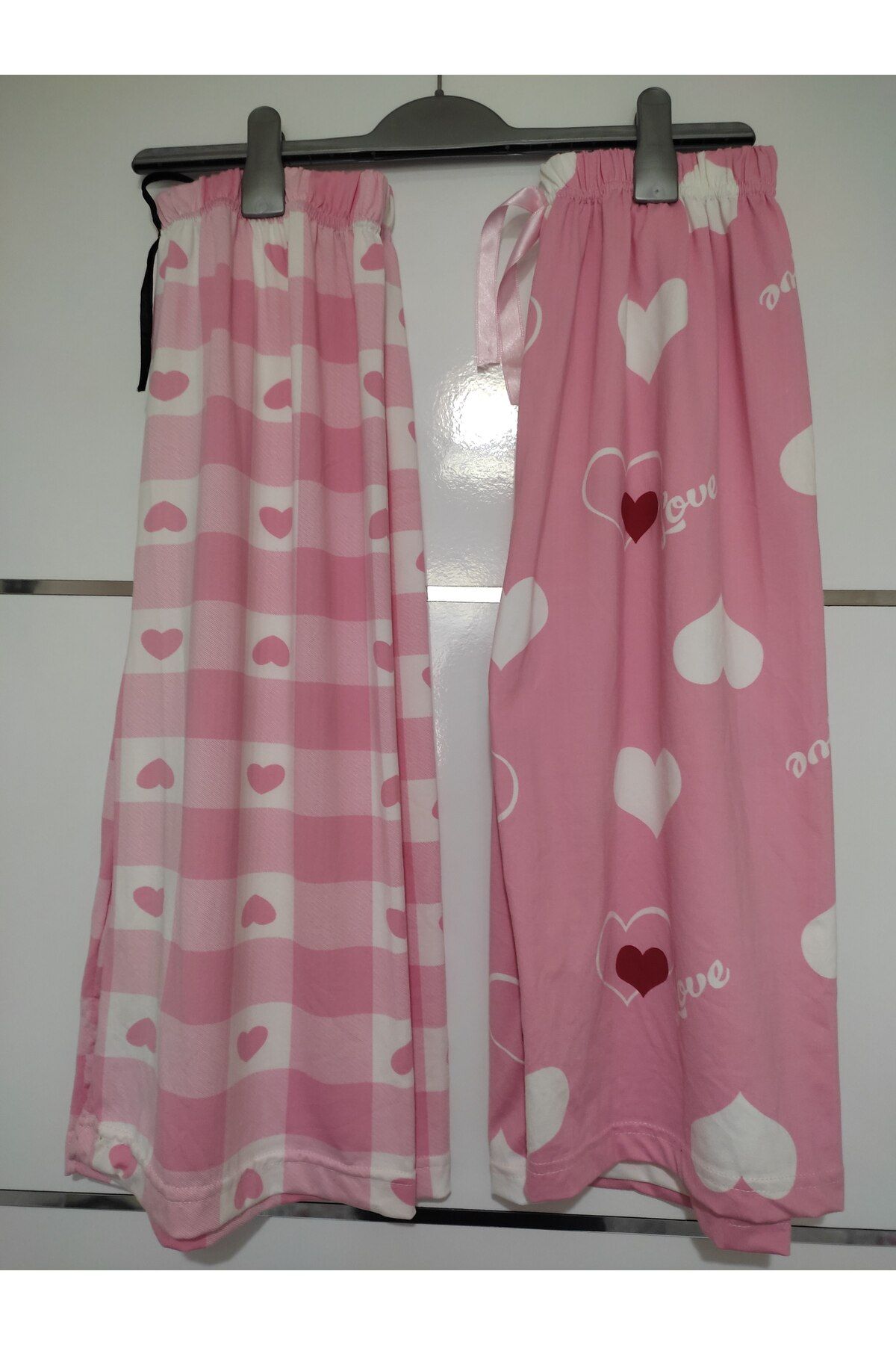 TOKSOY 2 ADET BELİ LASTİKLİ MİLAN KUMAŞ KAPRİ CAPRİ PİJAMA 63 CM