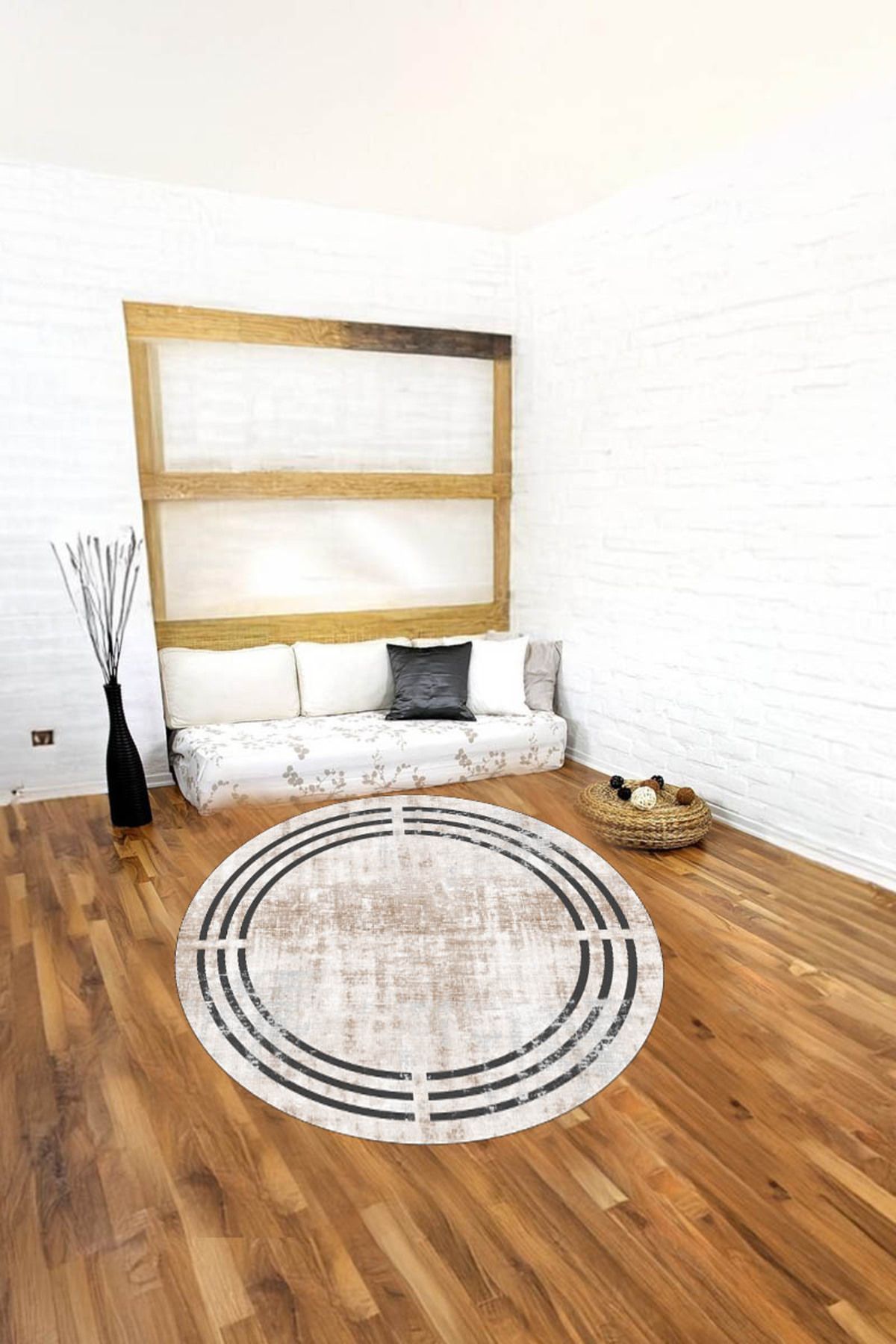 Resmiro Makinede Yıkanabilir Kaymaz Taban Leke Tutmaz Oval Salon ve Yolluk Halısı