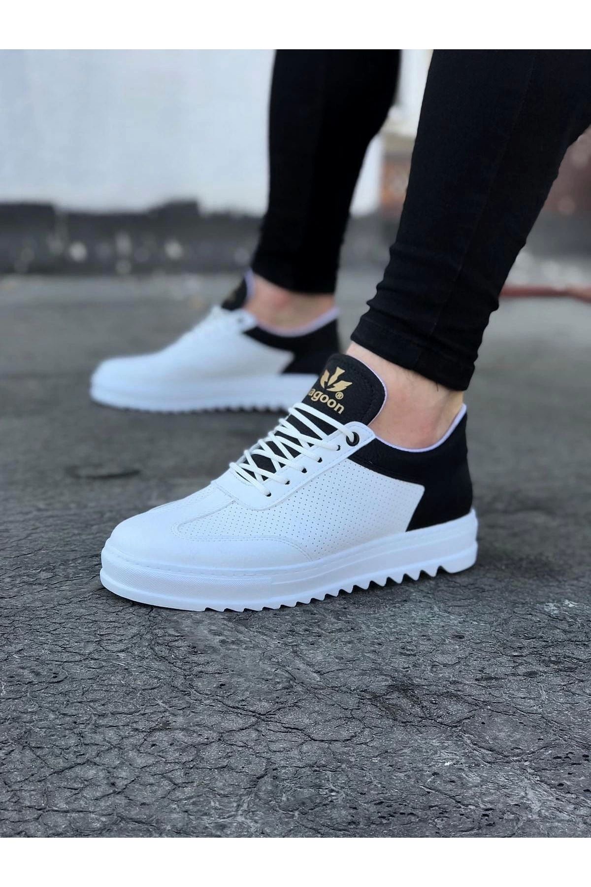 luz&pos WG022 Beyaz Siyah Erkek Casual Ayakkabı