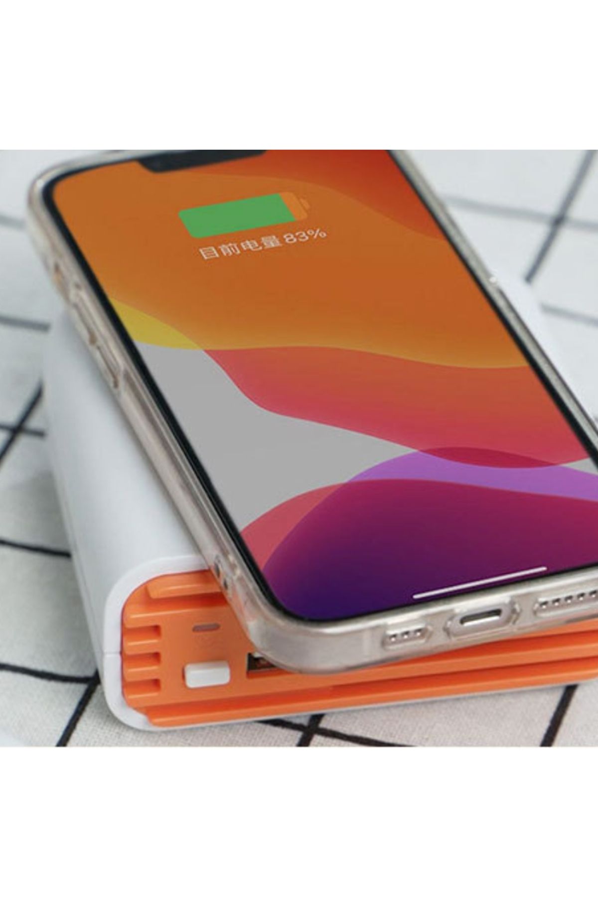 OEM-Purificator de aer wireless 3 in 1, orange, din abs, 10 x 10 x 4 cm, incarcare wireless si prin USB 4