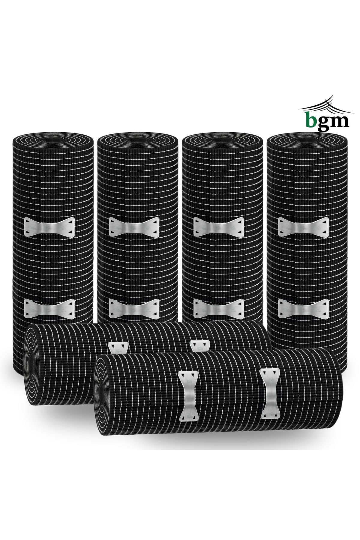 bgm Siyah Elastik Bandaj 20 cm -6 Adet- Yüksek Kalite Esneklik ve Dayanıklılık