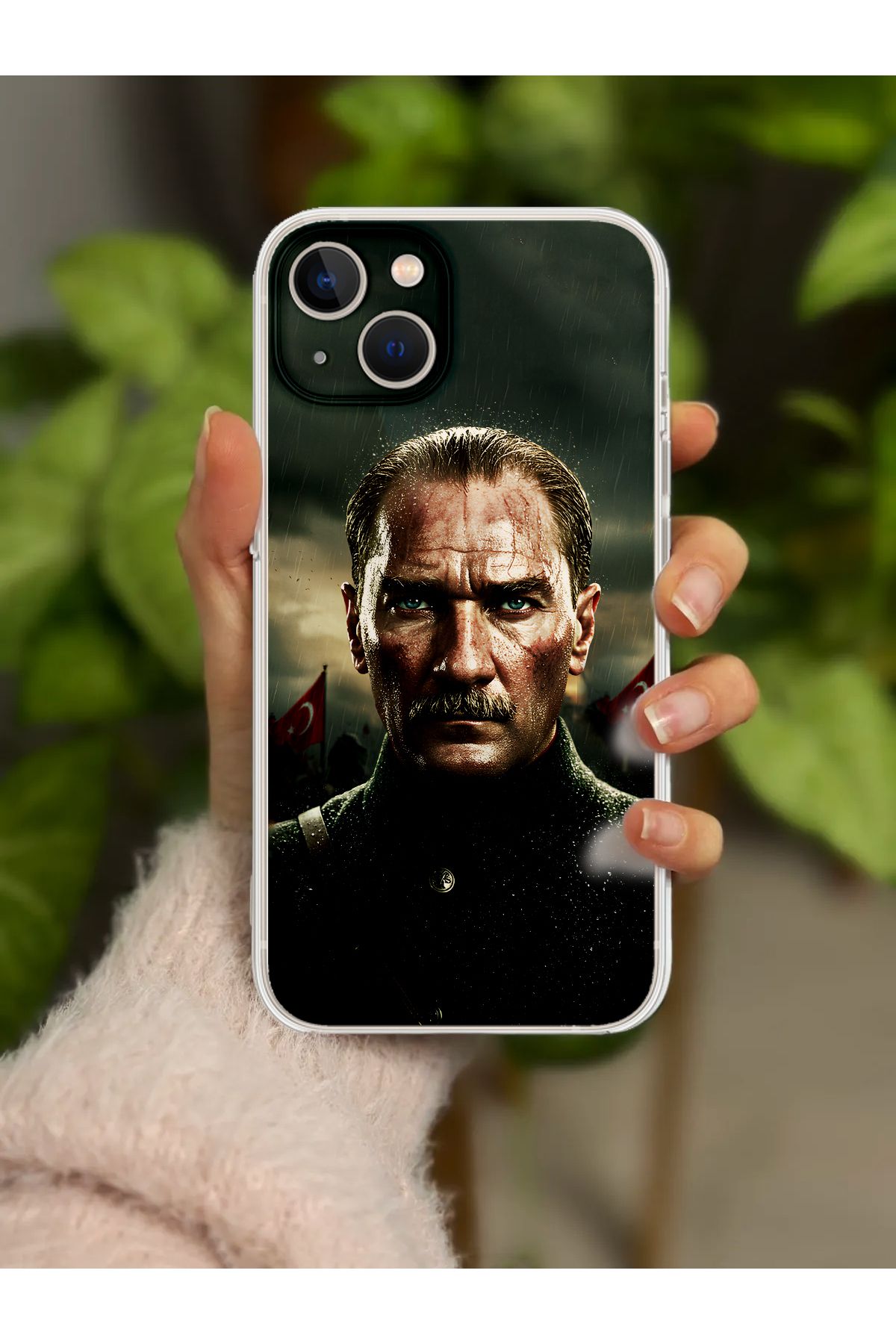 Powerfox iPhone 13 Uyumlu Mini Ayıcıklı Tasarım Baskılı Şeffaf Kılıf
