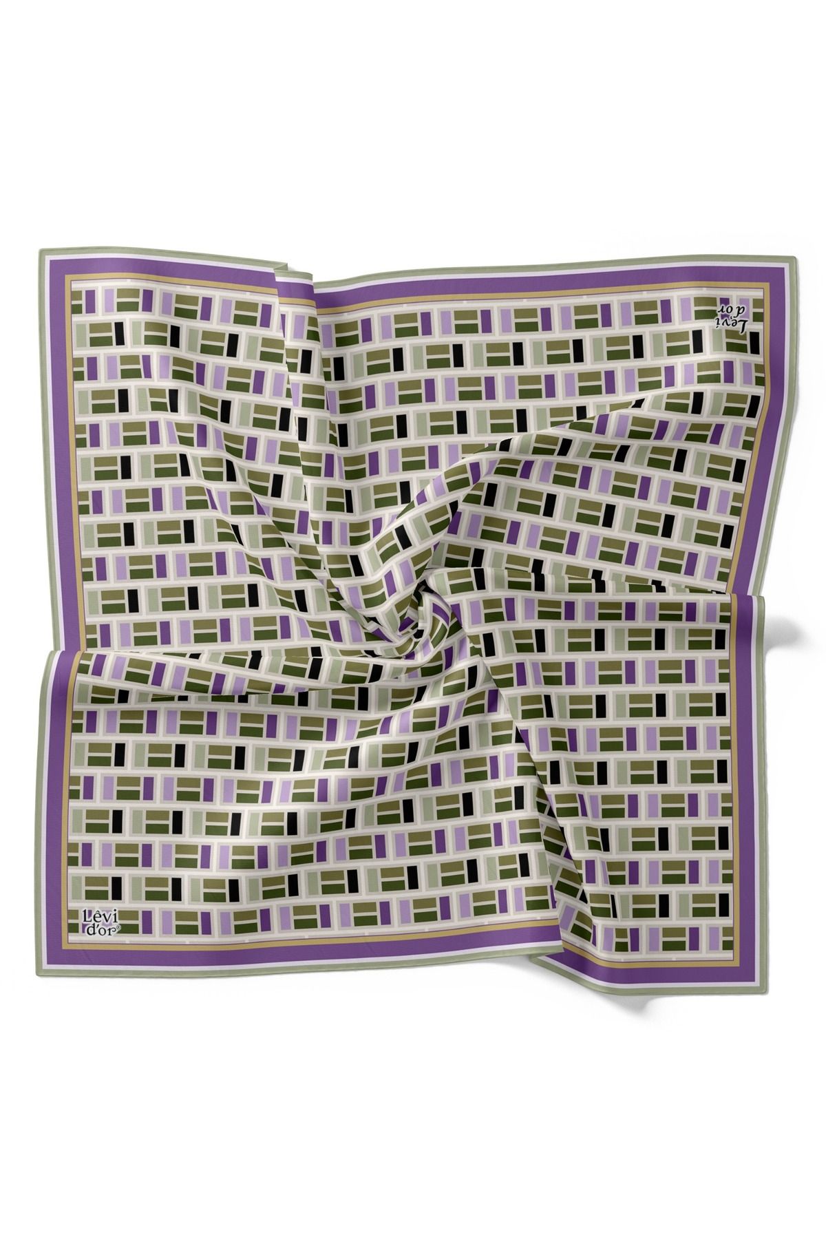 Levidor Geometrik Desen Hafif Cotton Pamuk Eşarp