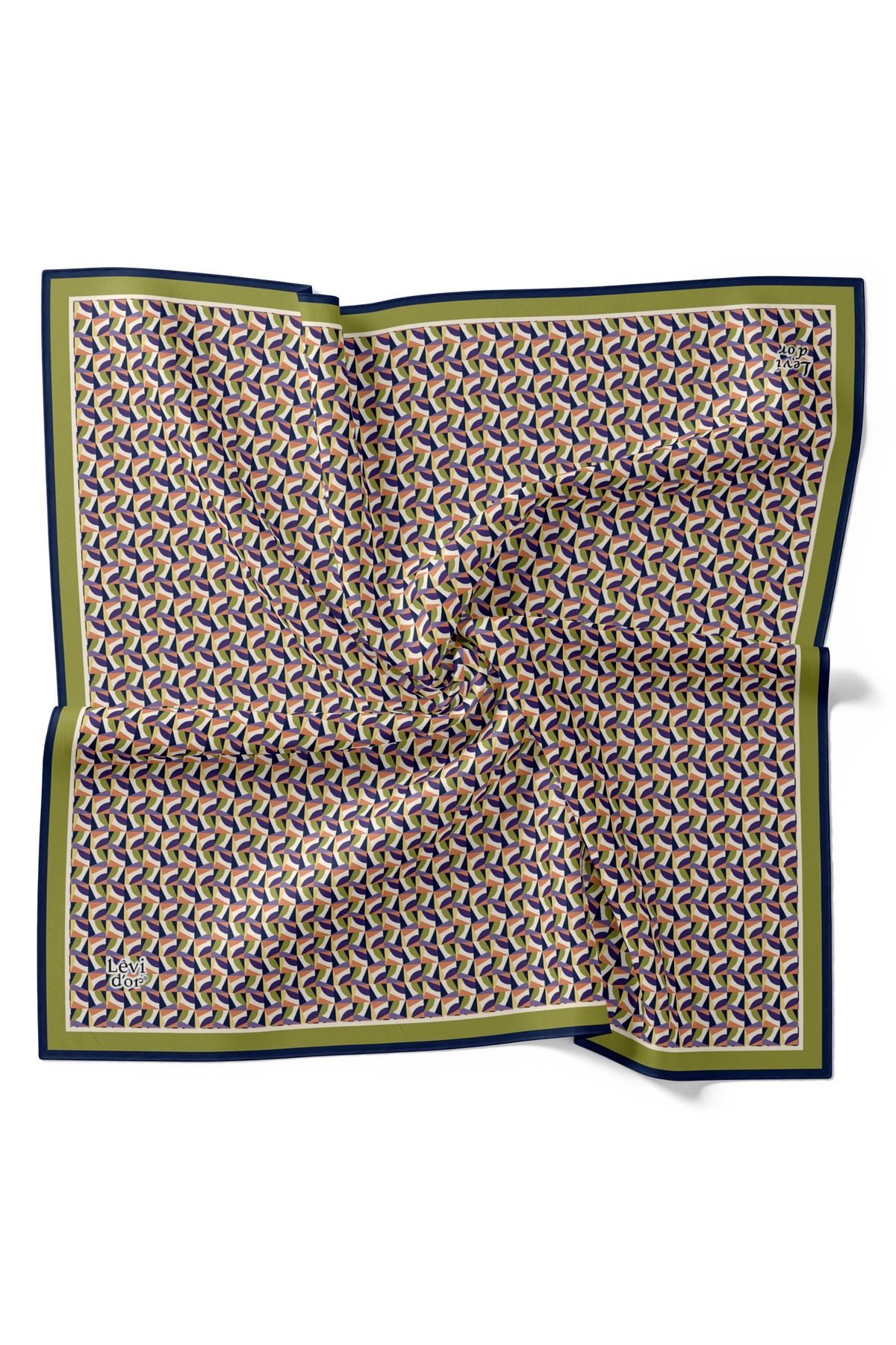Levidor Geometrik Desen Hafif Cotton Pamuk Eşarp