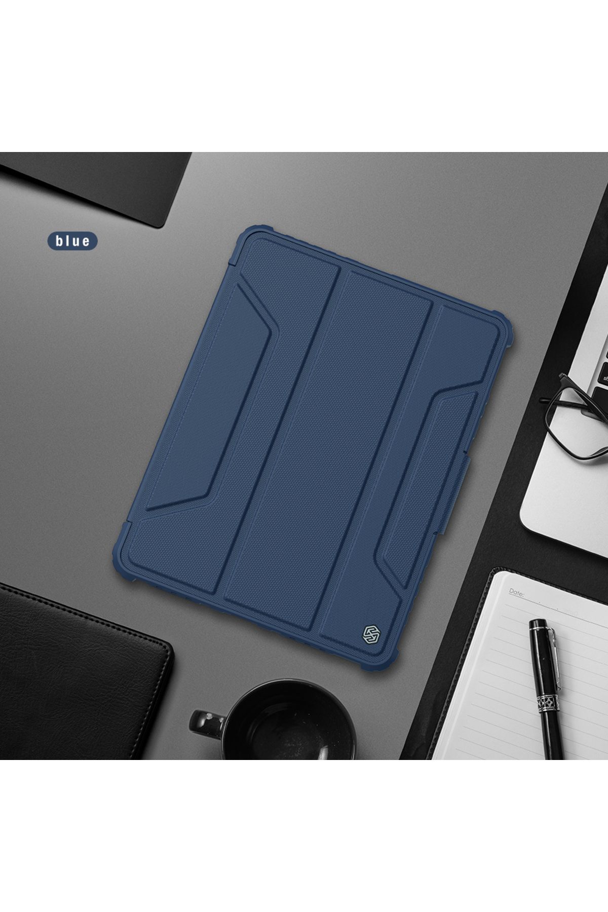 Cisteen NİLLKİN Apple İpad Air 11inç 2024 Air 4/5.nesil 10.9 Kalemlikli Standlı DüşmeyeDayanıklı Kılıf