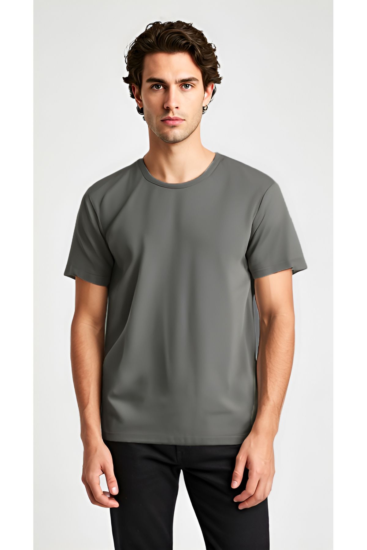 Baymen Yüksek Kalite %100 Pamuk Esnek Bol Tshirt