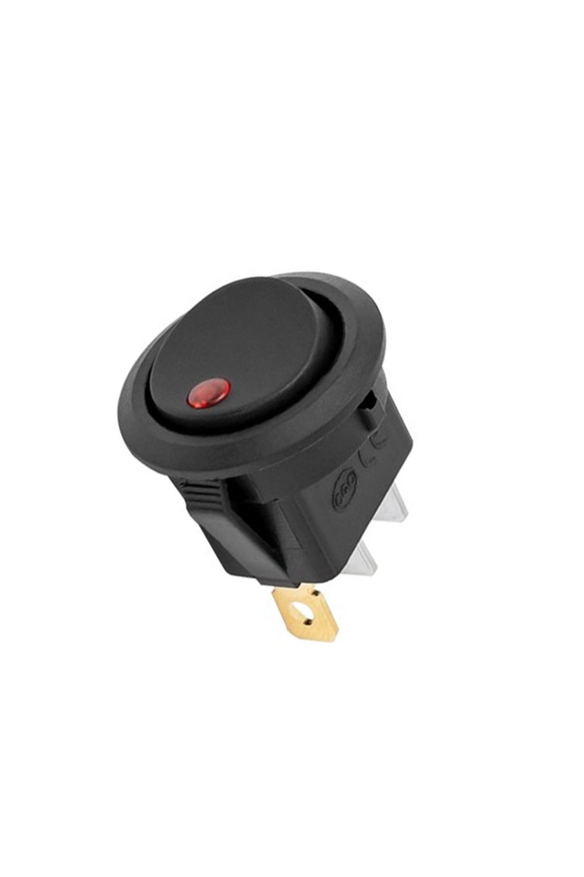 Moto Eczane On Off Düğme 3 Pin Çıt Çıt Yuvarlak Işıklı 12V