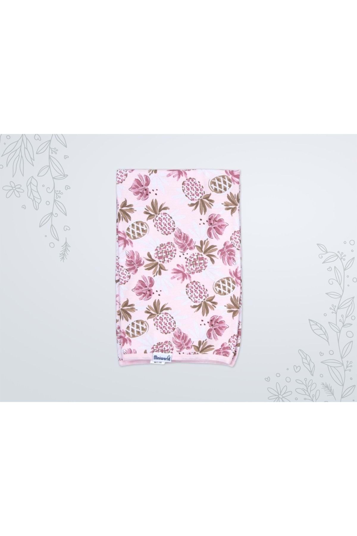 Miniworld Pineapple Desenli Penye Battaniye-18687136 - LİLA