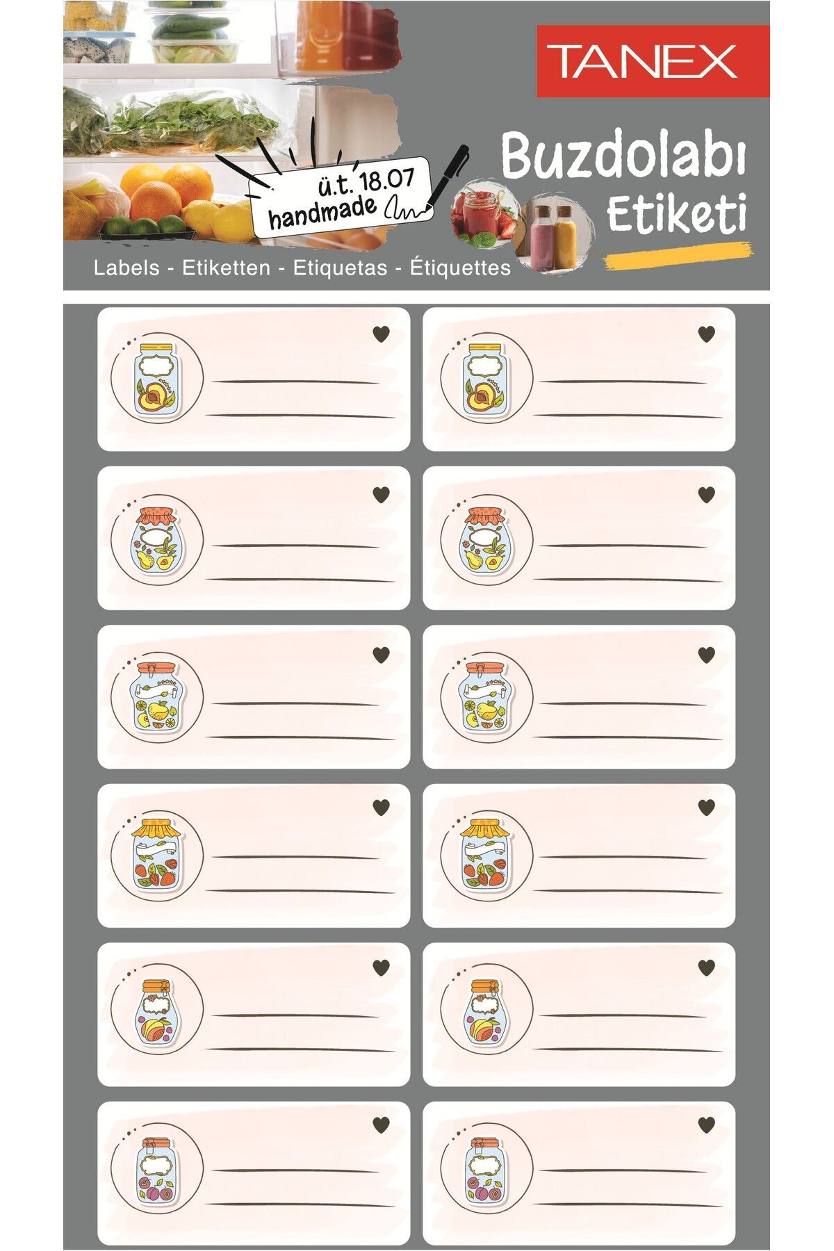 Tanex Mtc-404 Buzdolabı Etiketi 2 Li Paket