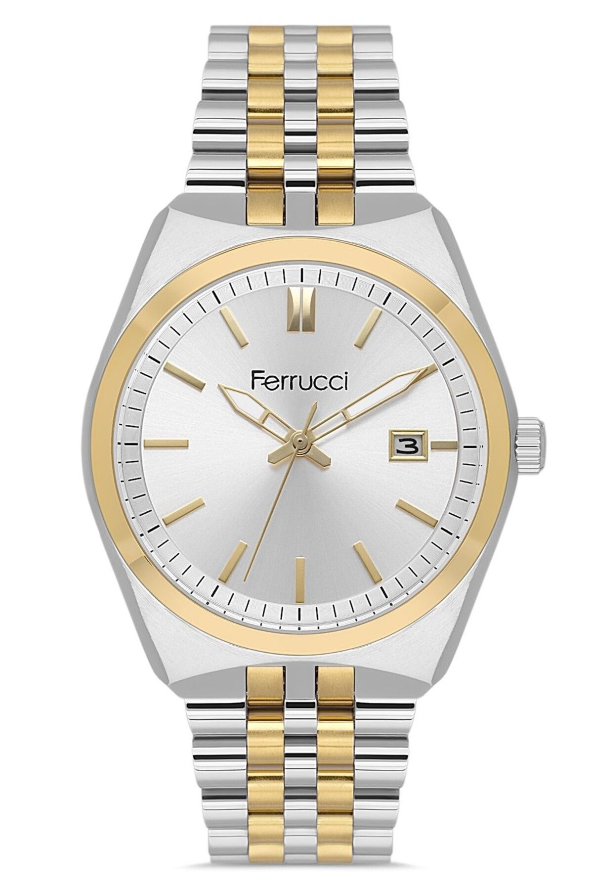 Ferrucci ERKEK KOL SAATİ FC042503463M.03640023 GÜMÜŞ-GOLD