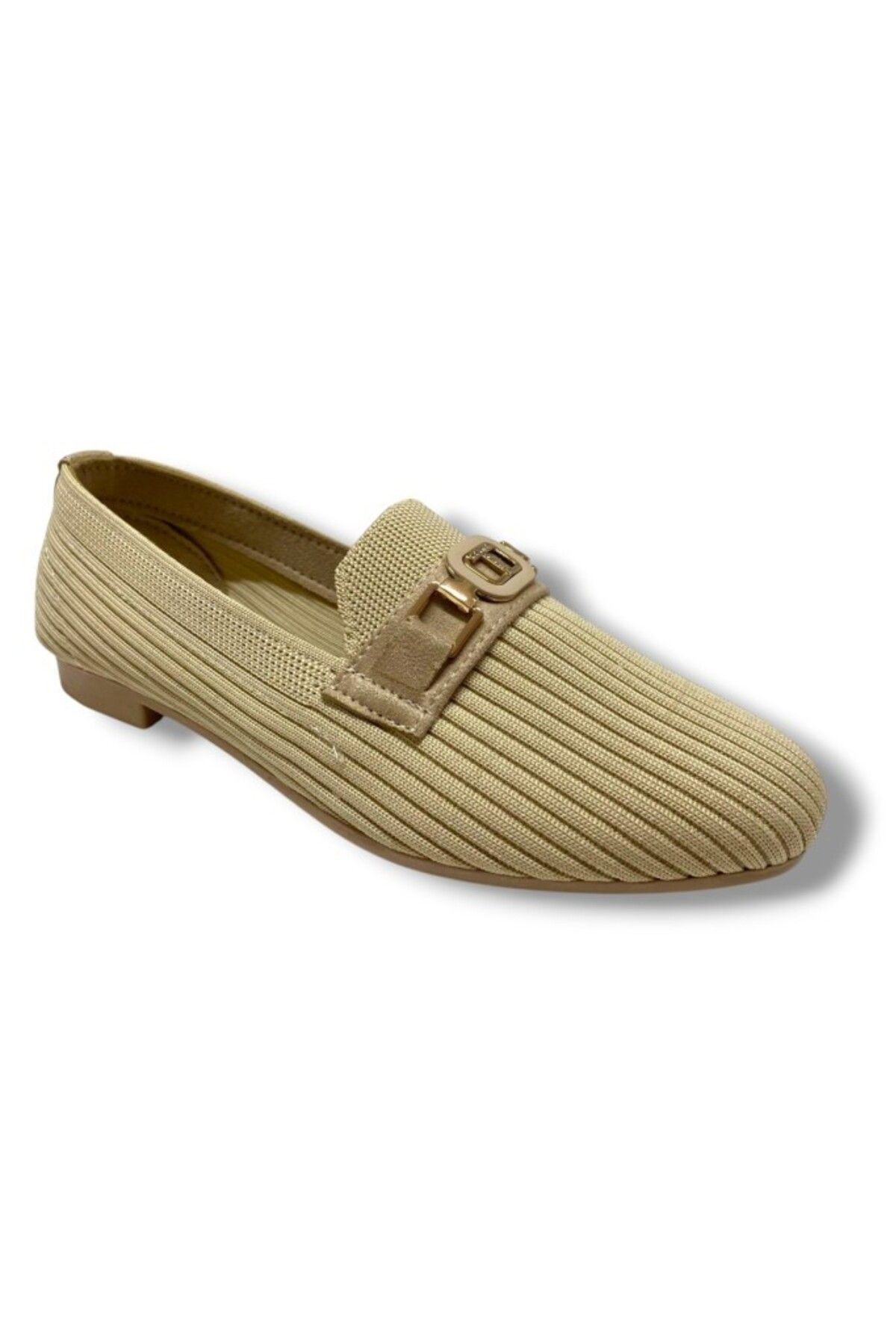 C shoes C-Shoes 3106-25 Triko T Taşlı Toka Kadın Babet
