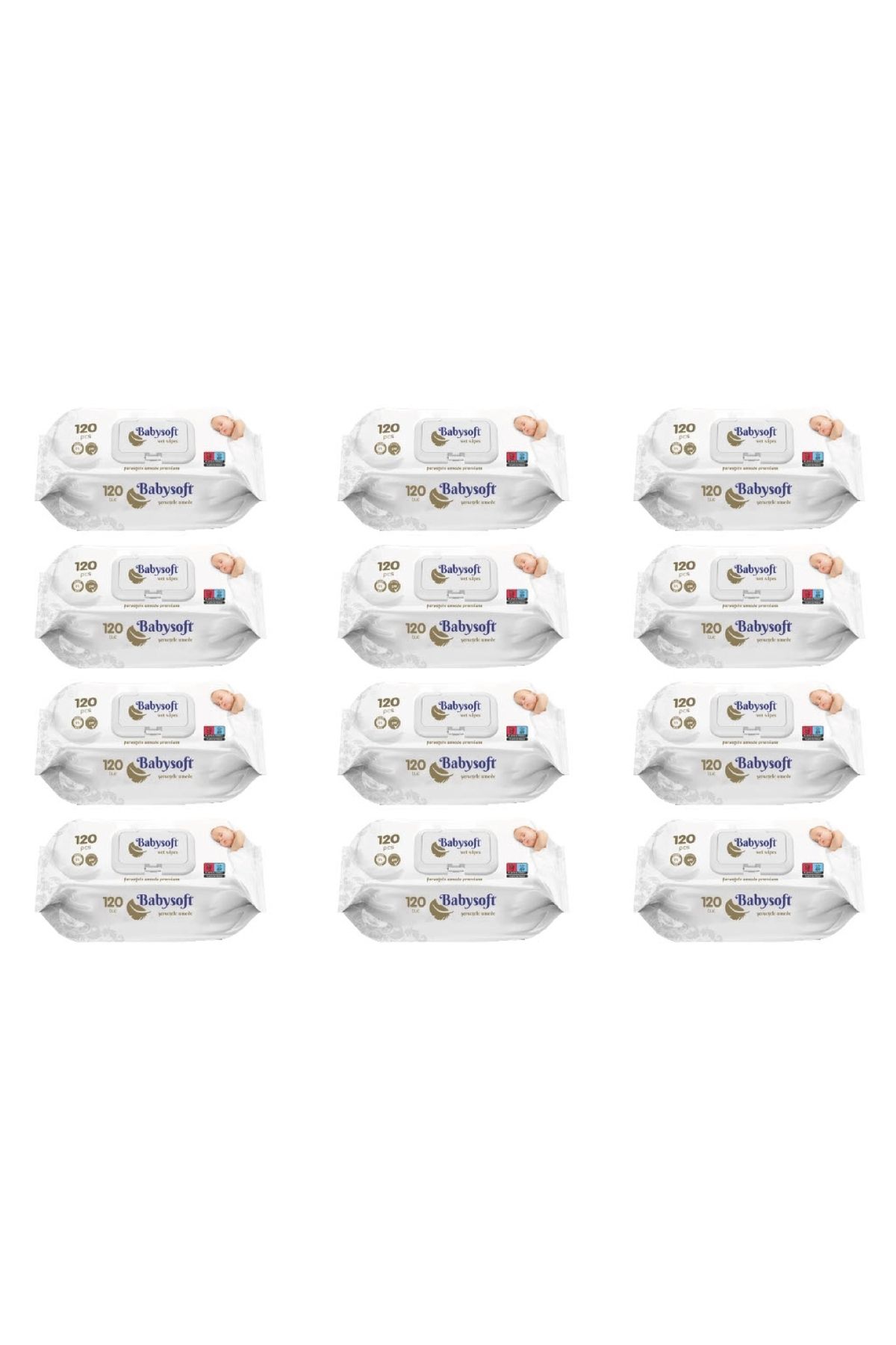 Babysoft Set Șervețele Umede Premium, 12 X 120 Buc. - One Size