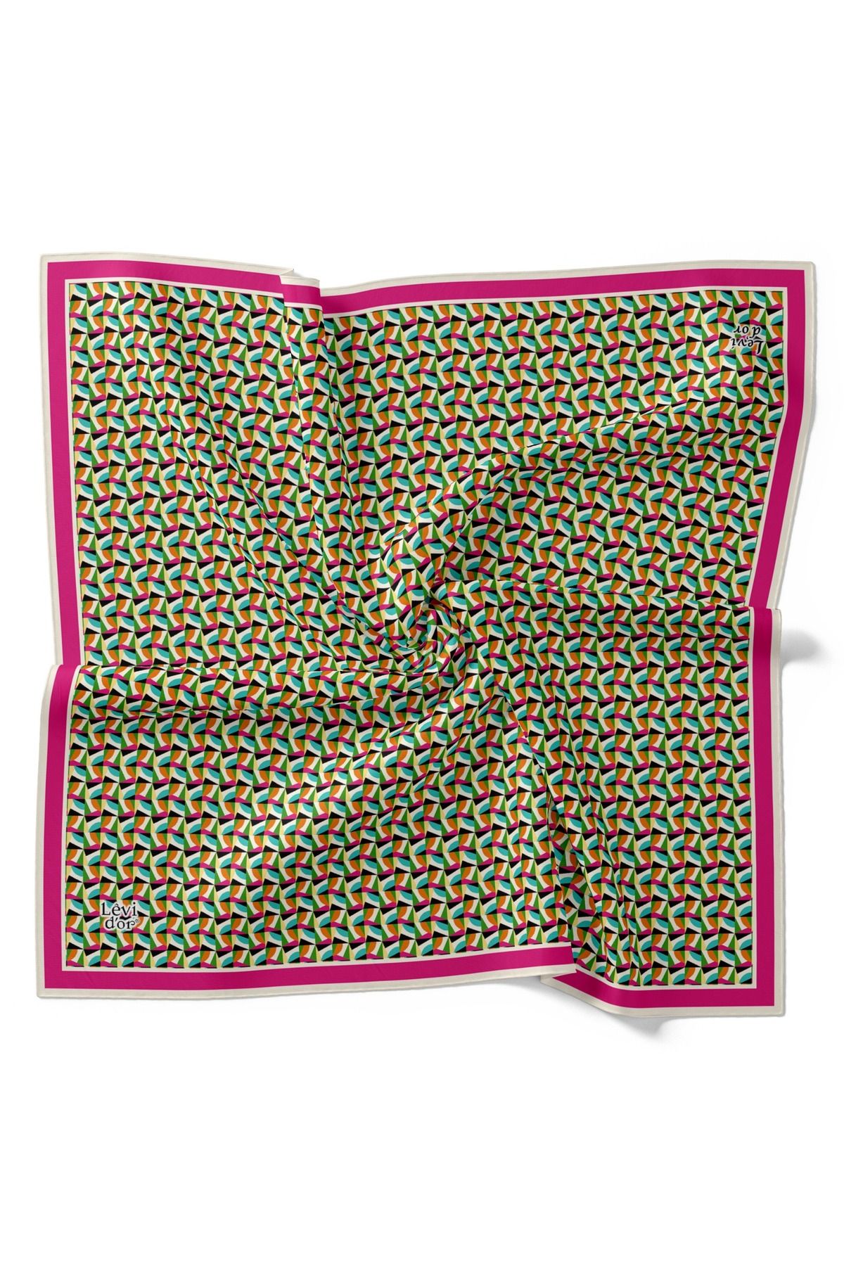 Levidor Geometrik Desen Hafif Cotton Pamuk Eşarp