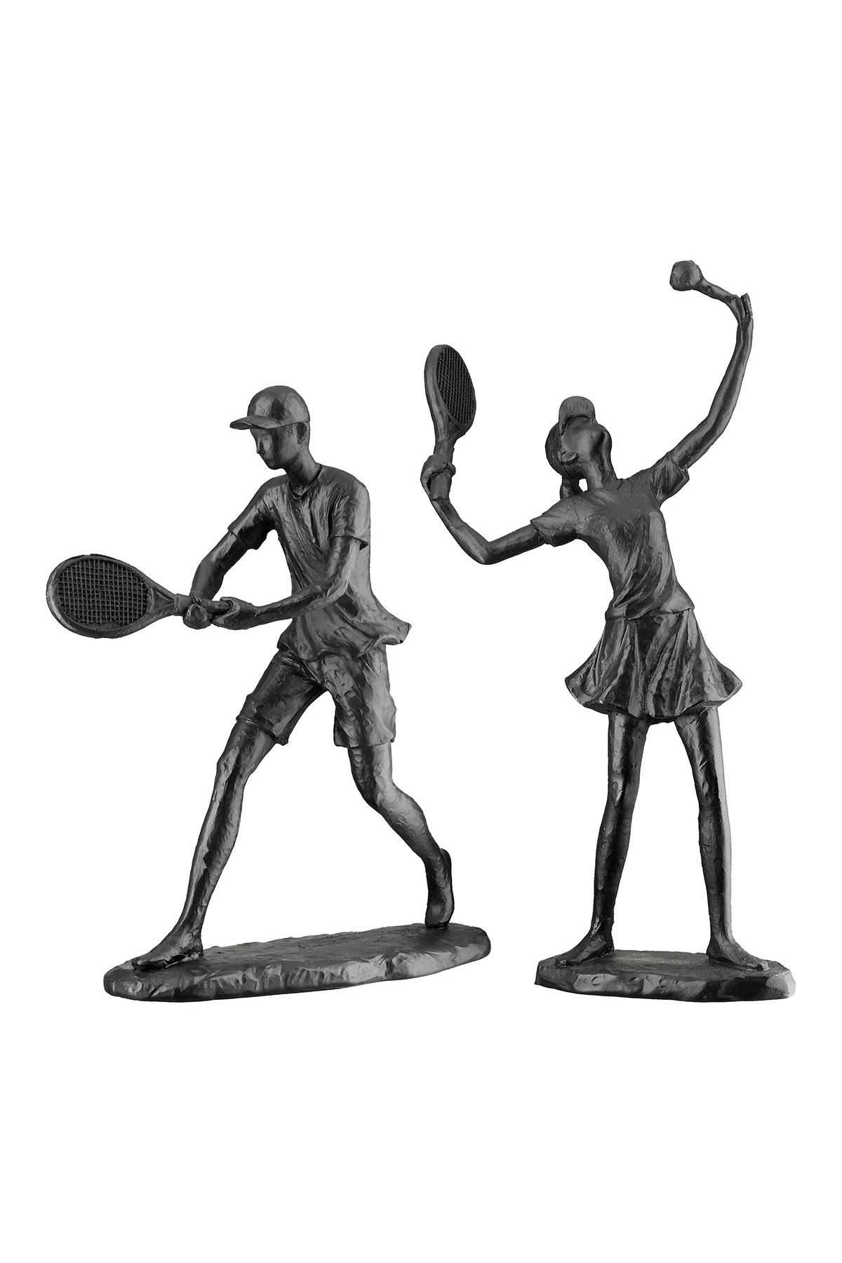 Gilde Gılde 2'Li Dekoratif Tenis Poli Siyah Küçük Boy L.6 Cm W.14 Cm H.20 Cm - 2 Adet