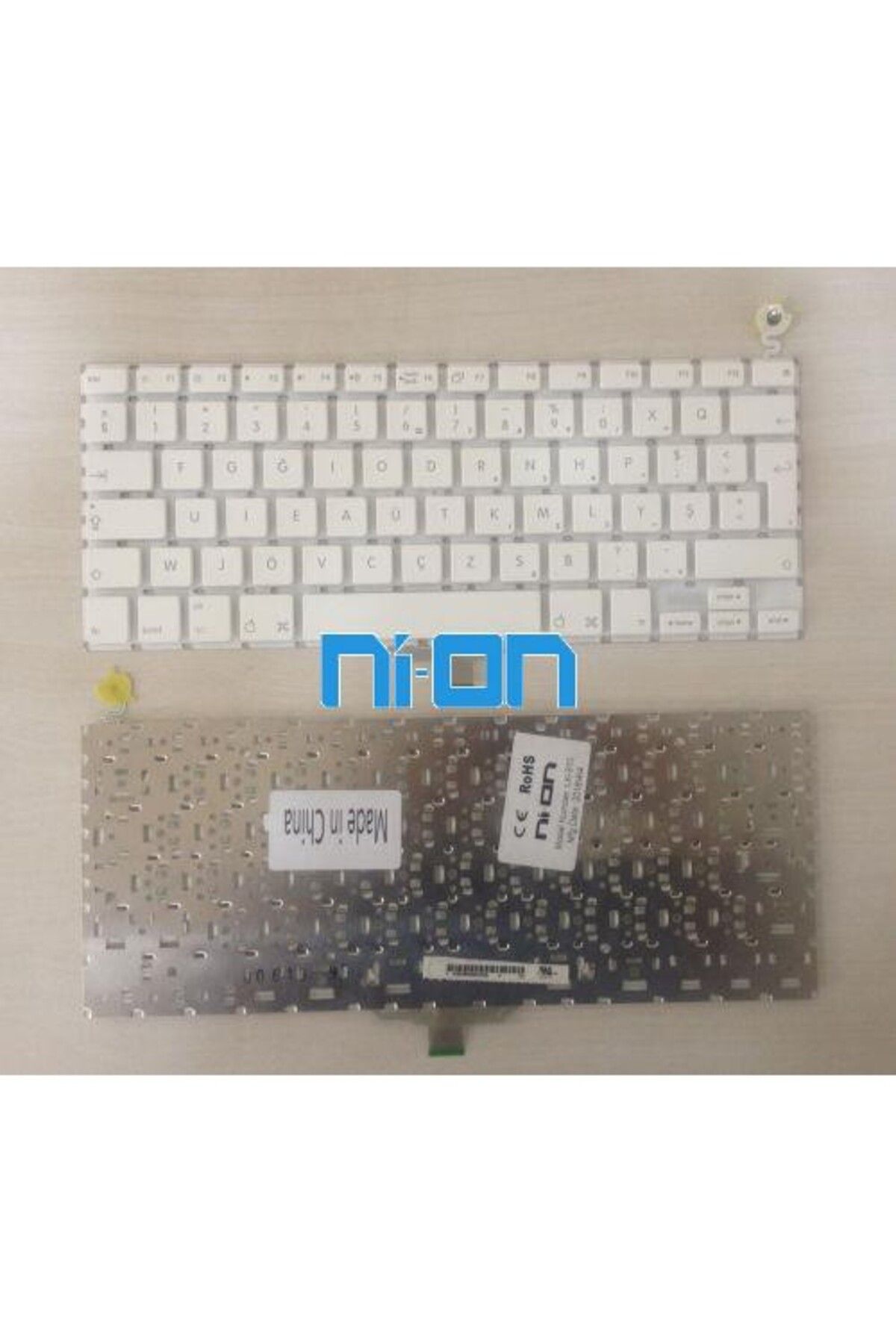 NION Apple MB402 uyumlu Notebook Klavye (Beyaz TR F)
