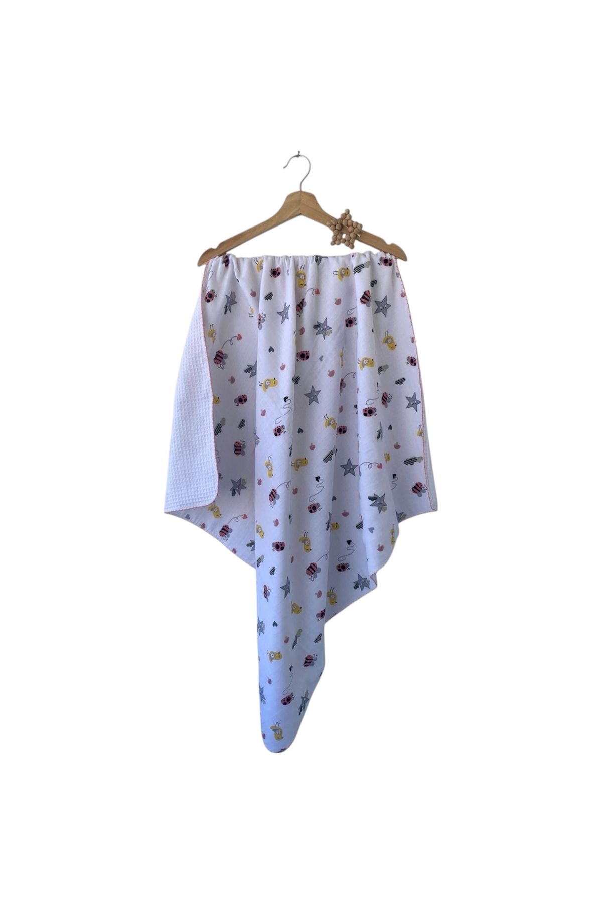 gültekin bebe Arı Pikeli Müslin Battaniye 100x100-0525210 - PEMBE
