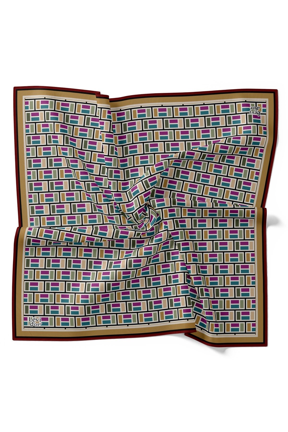 Levidor Geometrik Desen Hafif Cotton Pamuk Eşarp