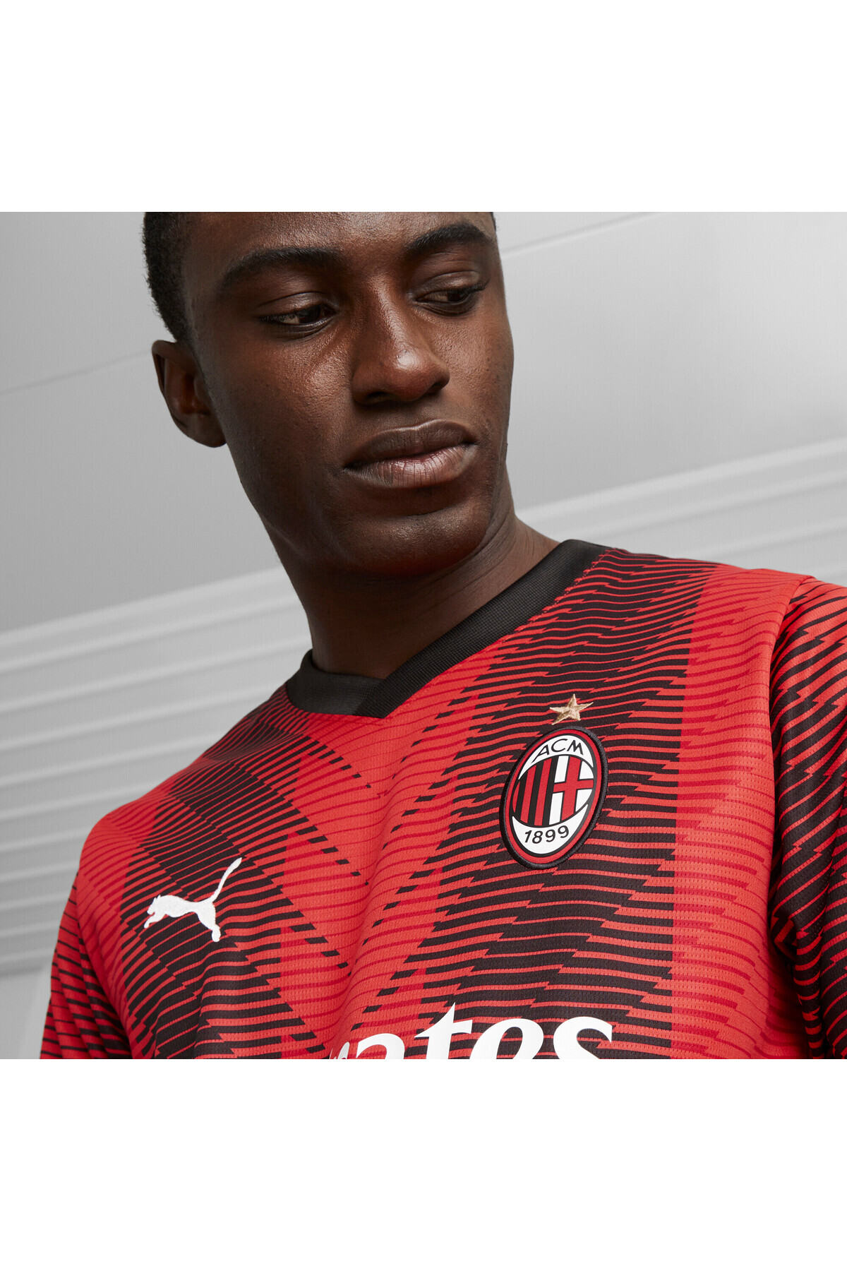 Puma-Mens Ac Milan 23/24 Home Football Jersey Top - Red 3