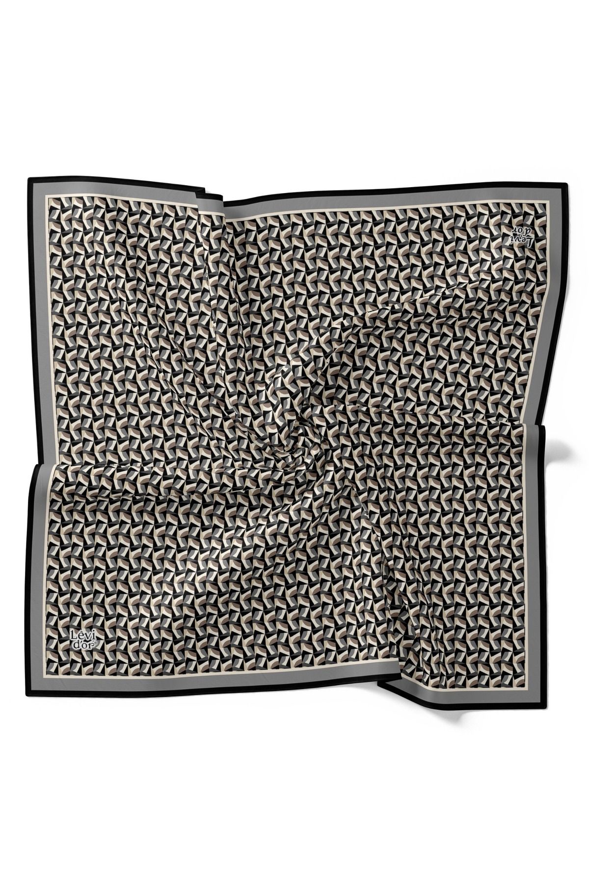 Levidor Geometrik Desen Hafif Cotton Pamuk Eşarp