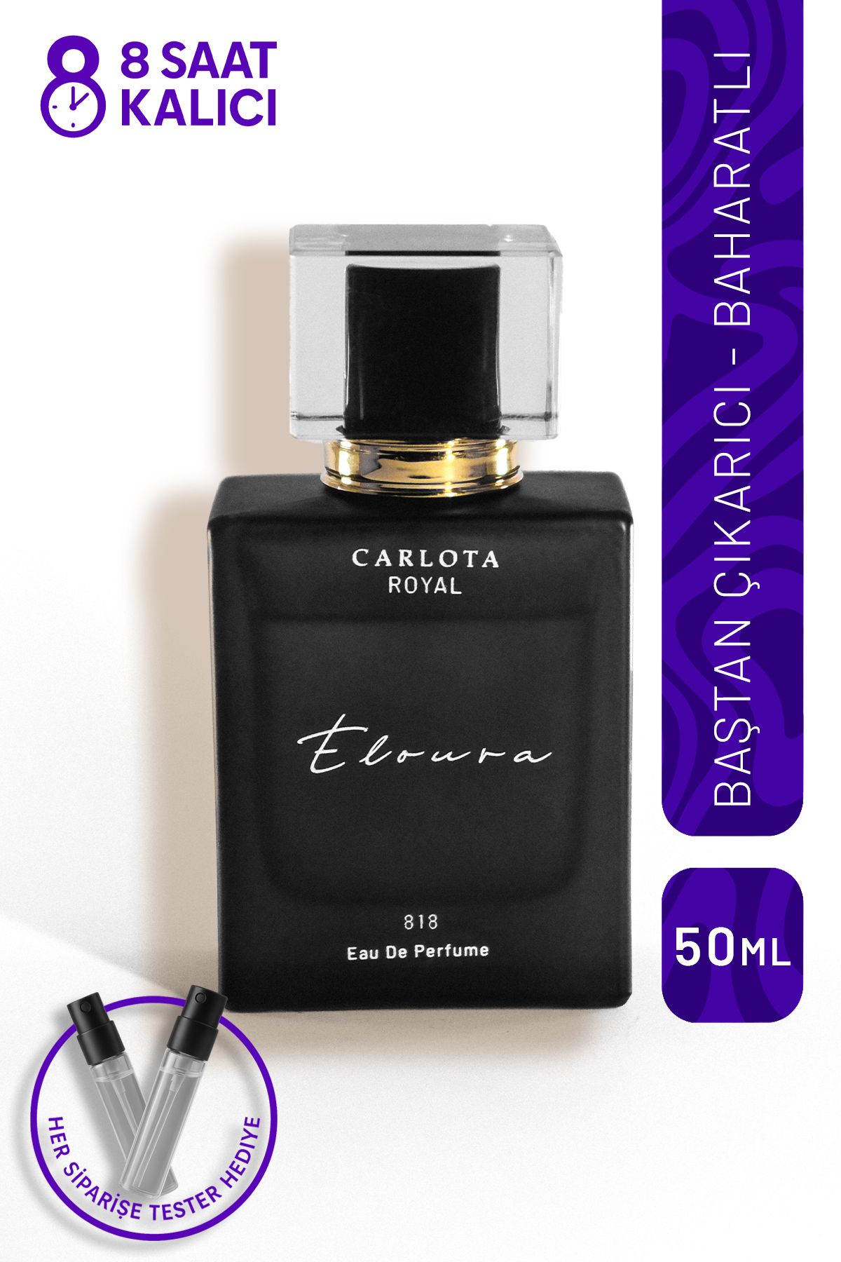 CARLOTA ROYAL Eloura 50ml Kadın Parfüm Eau De Parfum Kalıcı Baharatlı Oryantal Koku Mini parfüm Hediyeli 💜