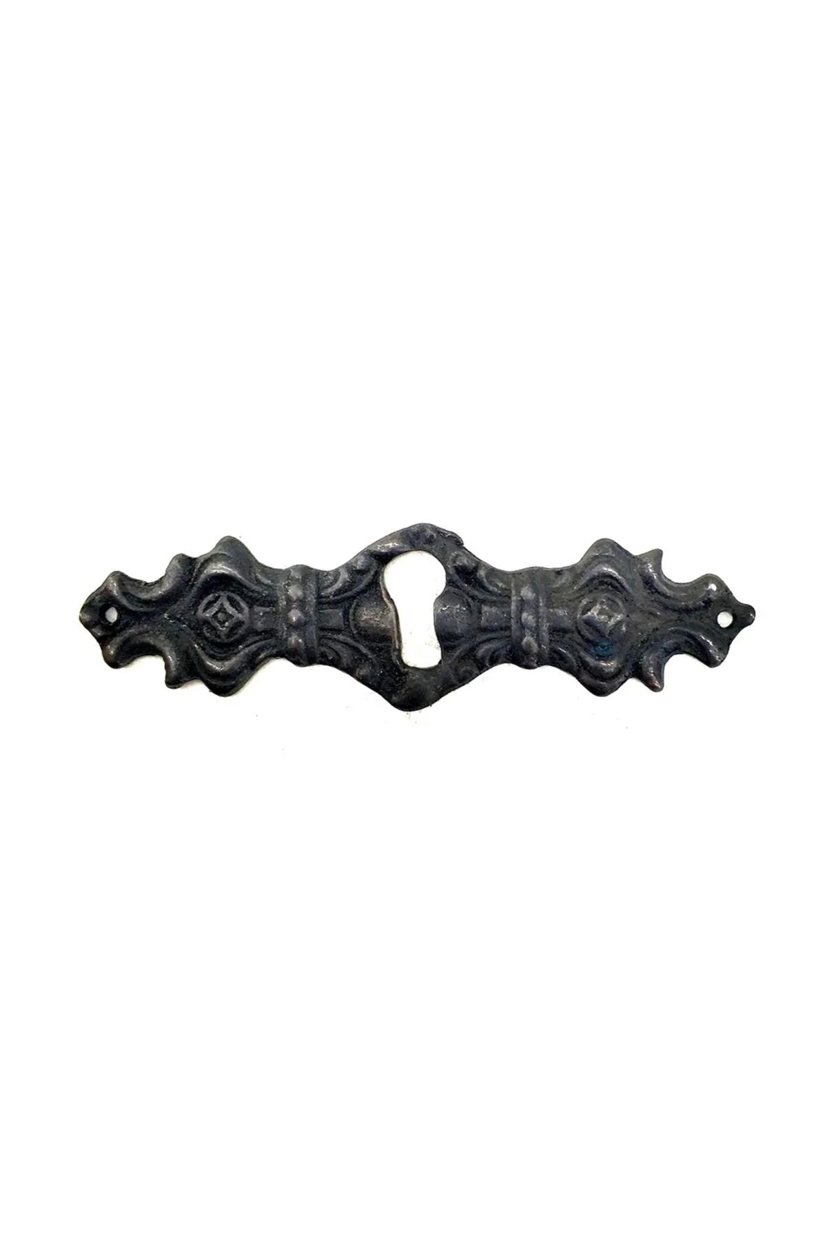 Esrion Antika Tarz Dekoratif Pirinç Anahtar Ağızlığı - 28x104mm, Oksit