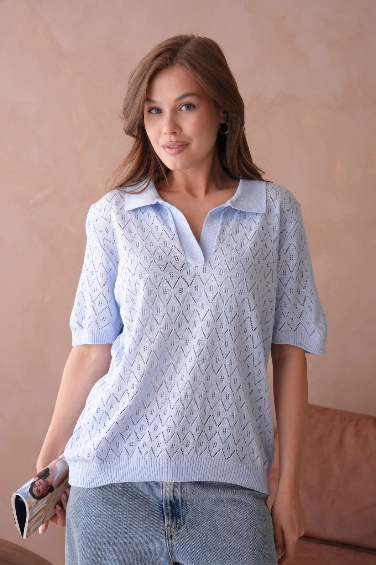 Park Karon Polo Yaka Kısa Kol Salaş Yazlık T-Shirt