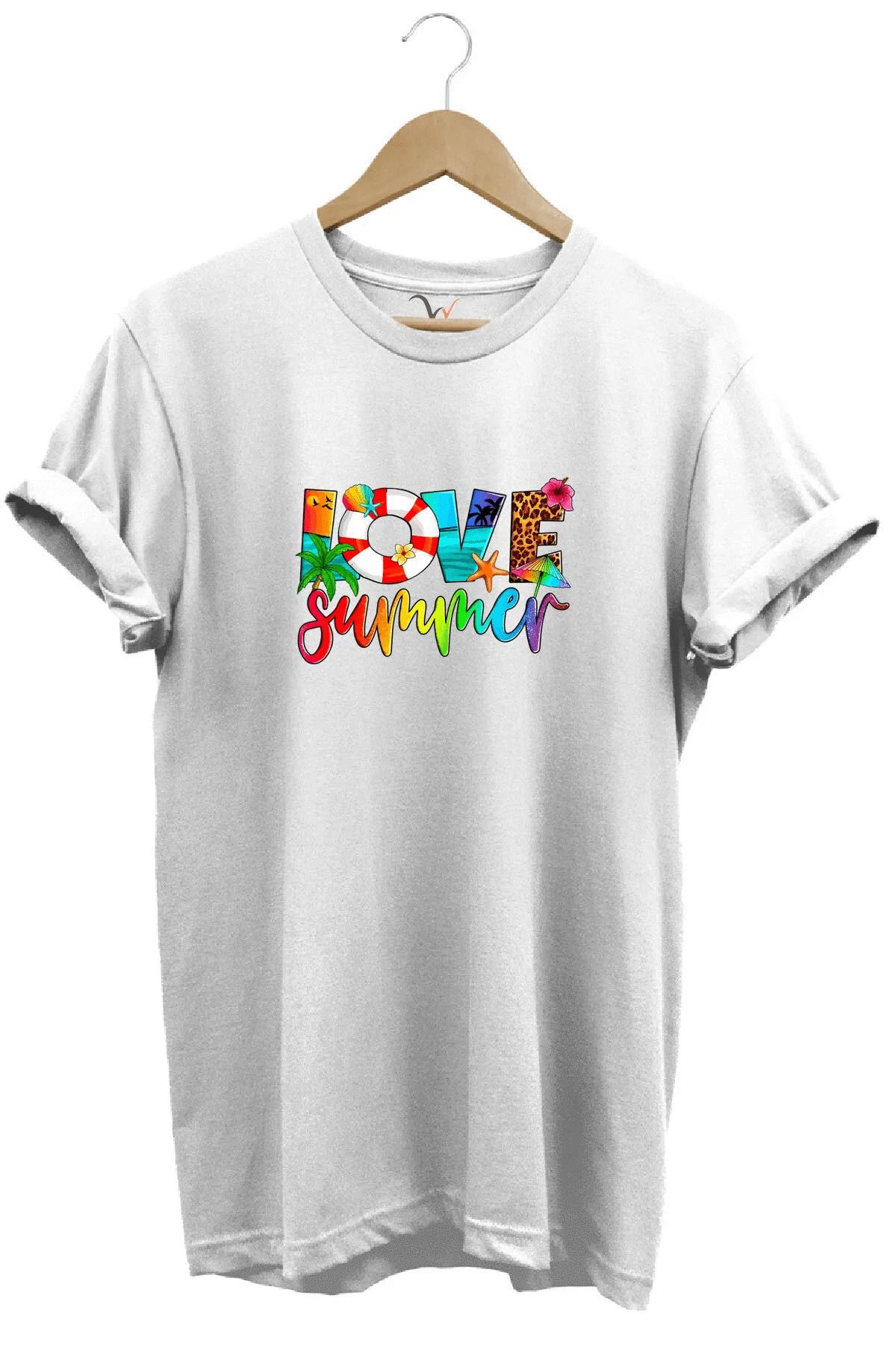 joyyfashion Summer Yaz Baskılı Tişört