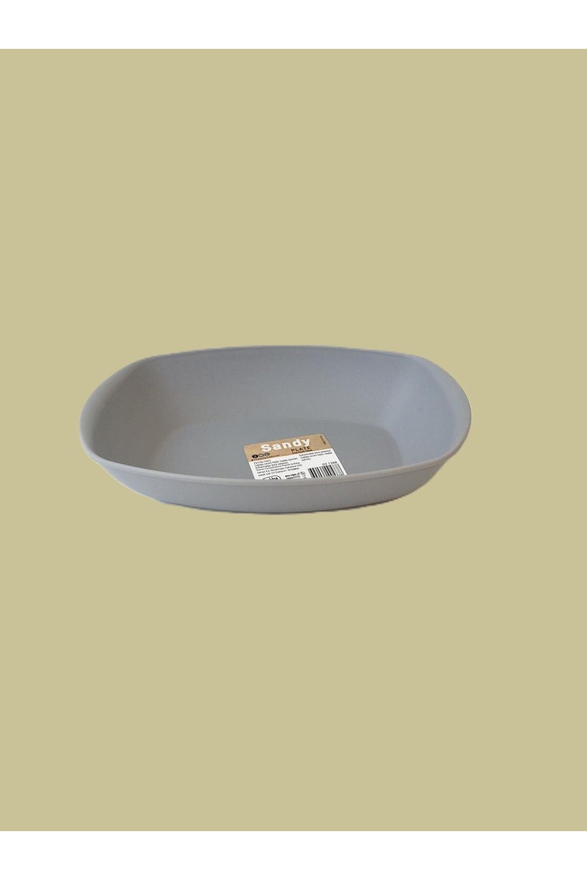 HOBBY LİFE Sandy Plate Oval Kayık Tabak -11,7 X 17 x 3,5 (h) Cm / GRİ-1 Adet