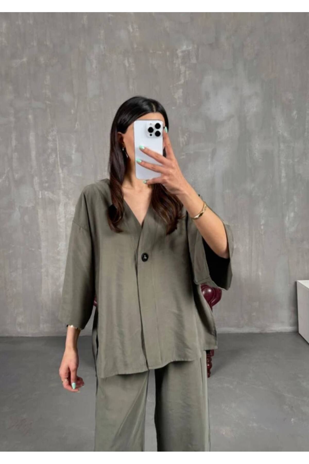 manana fashion PREMIUM KUMAŞ PANTOLON BLUZ TAKIM