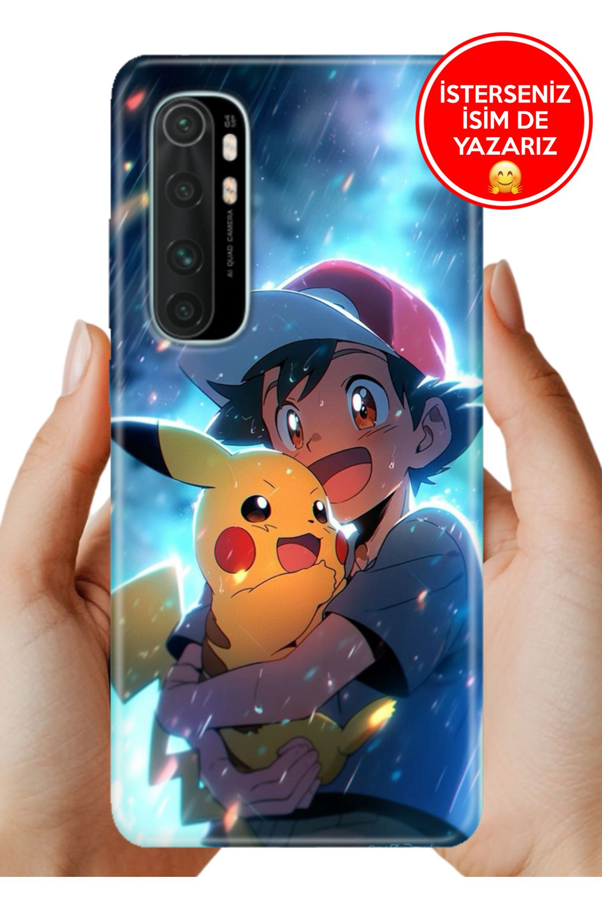 Cekuonline Xiaomi Mi Note 10 Lite Kılıf UvBaskı Özel-Tasarım Silikon Ash