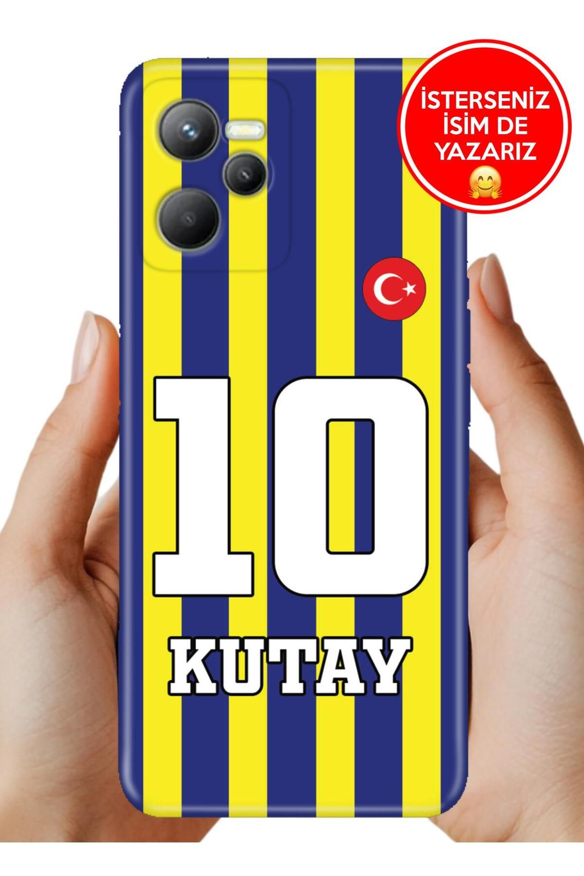realme C35 Kılıf Kişiye Özel İsim Yazılı Forma Tasarım Silikon Çubuklu