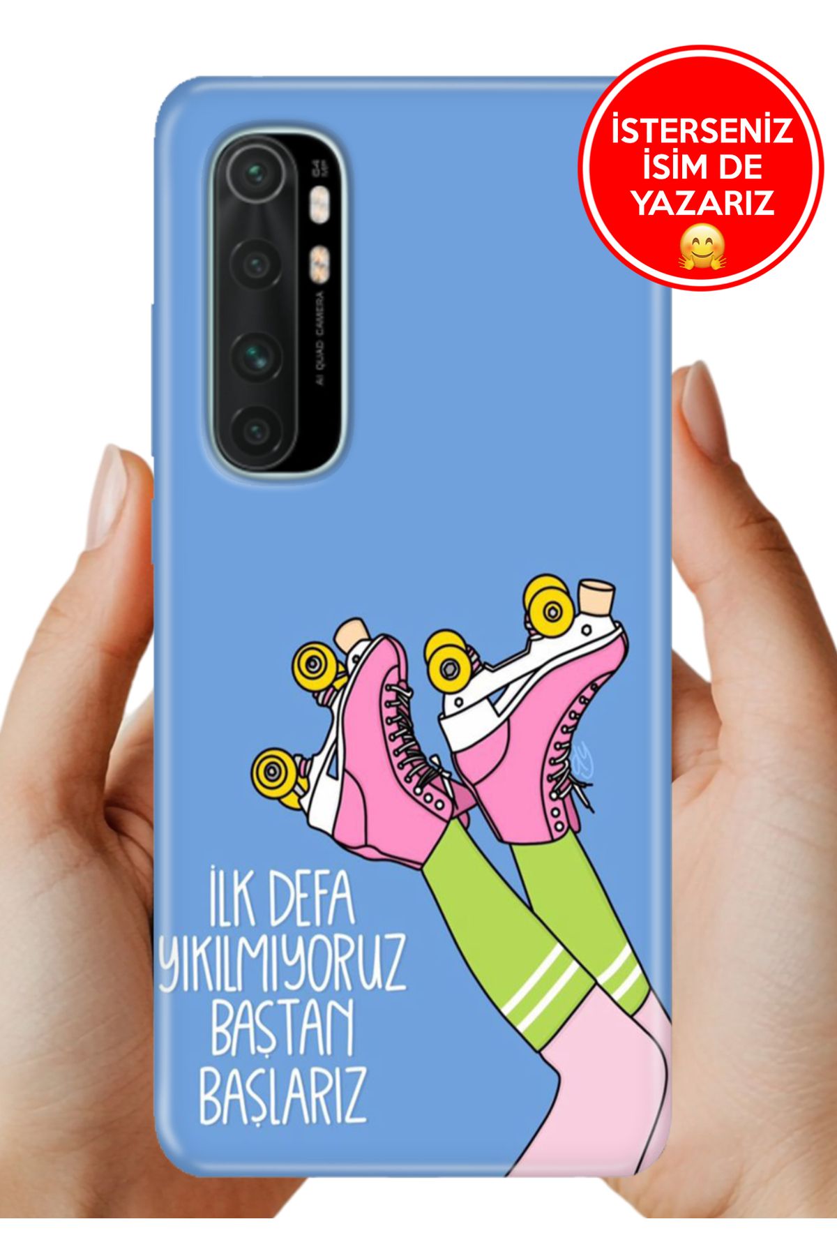 Cekuonline Xiaomi Mi Note 10 Lite Kılıf Cekuform Desenli Art Silikon Baştan Başlarız