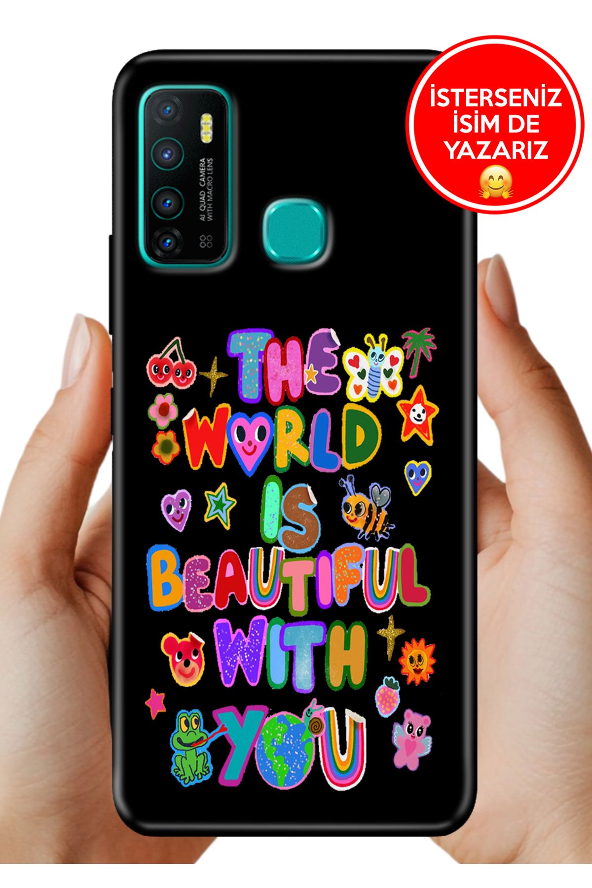 Cekuonline İnfinix Hot 9 Kılıf Hot 9 Telefon Kılıfı Tasarım Kapak With You