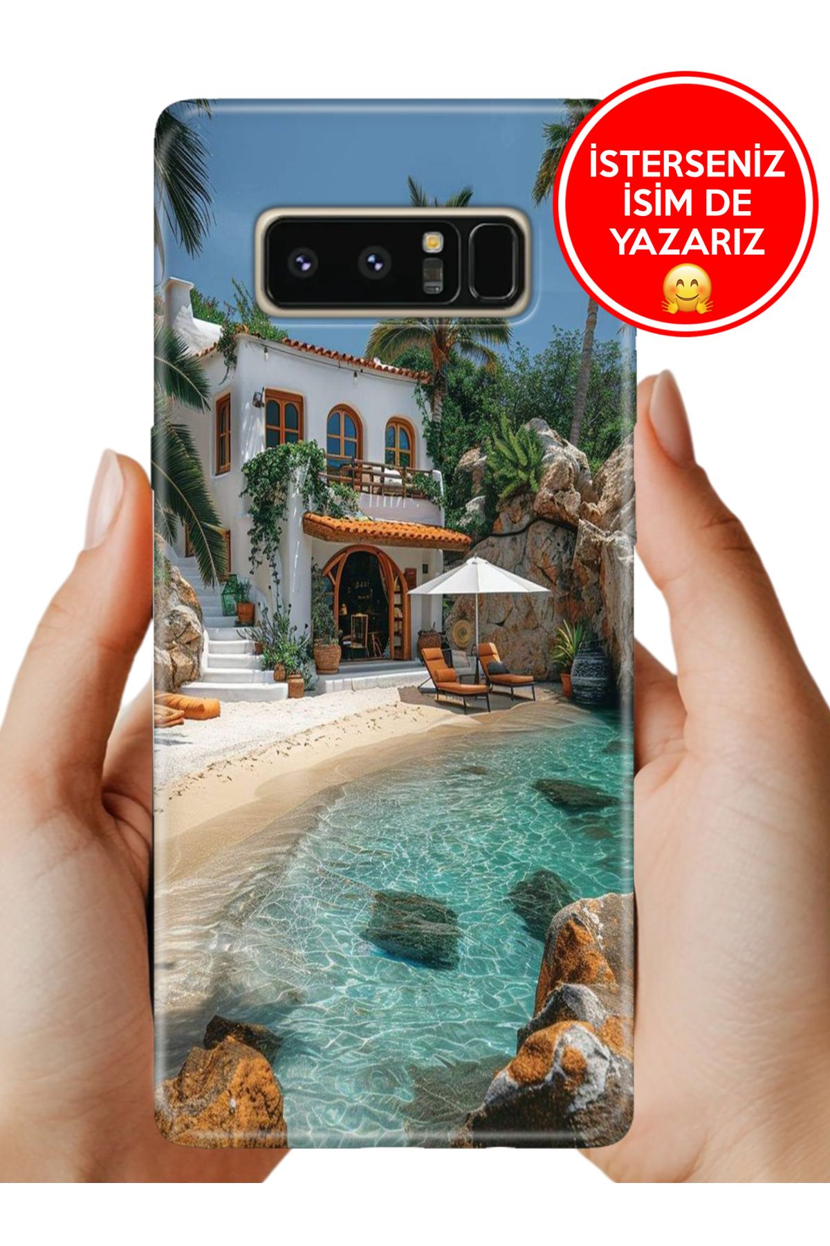 Cekuonline Galaxy Note 8 Kılıf Baskılı Life Style Kapak Silikon Hayalimdeki Ev