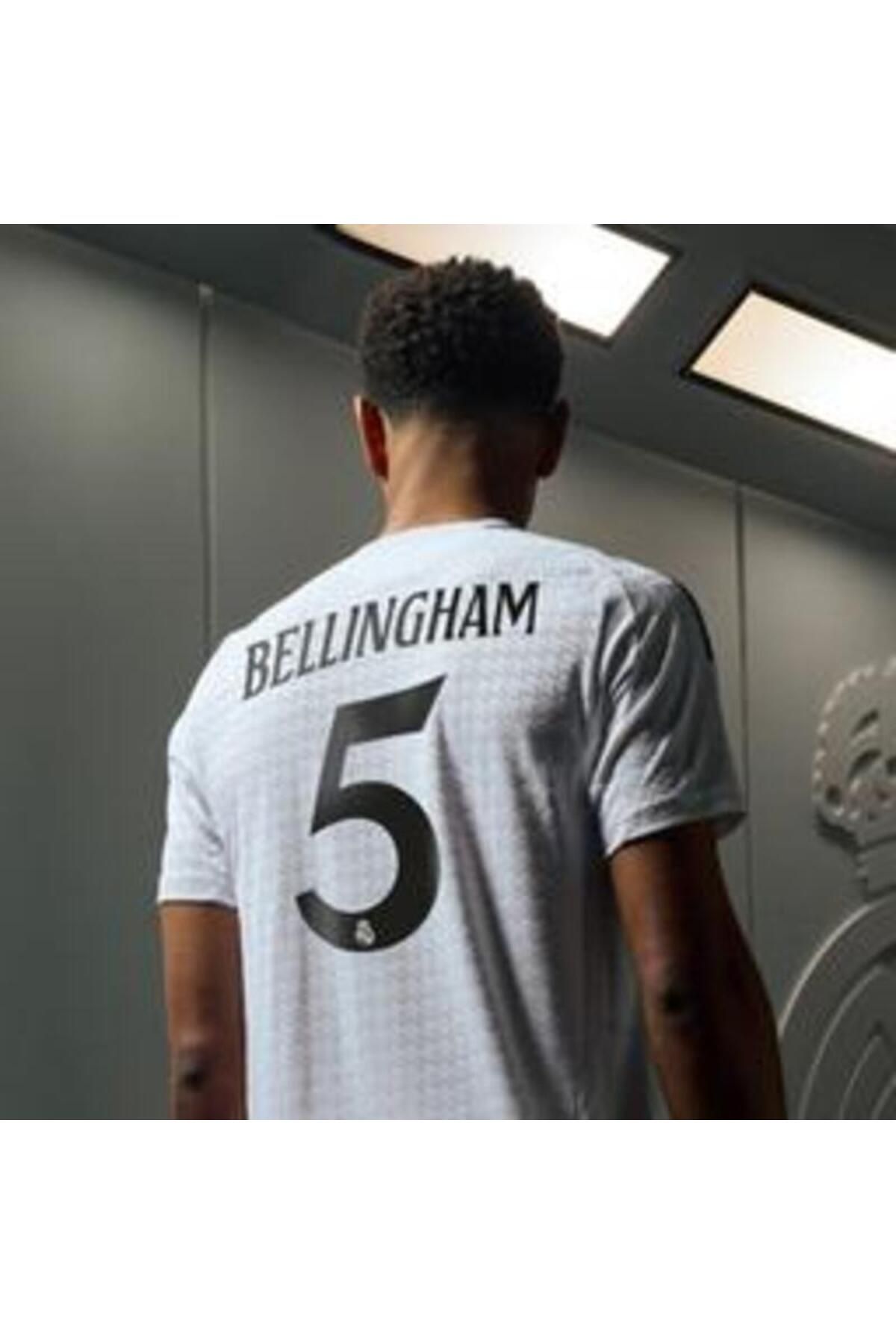 kombinezyum Real Madrid 2024/25 Sezonu #5 BELLİNGHAM İç Saha Forması Beyaz