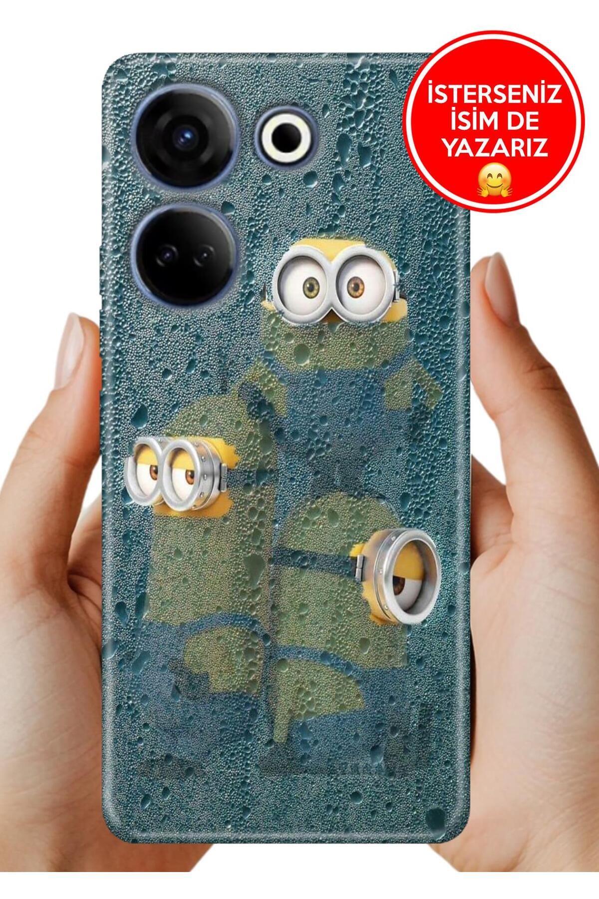 TECNO Camon 20 (CK6n) Kılıf Kamera Koruma Vip-Seri Esnek Silikon Minions9120