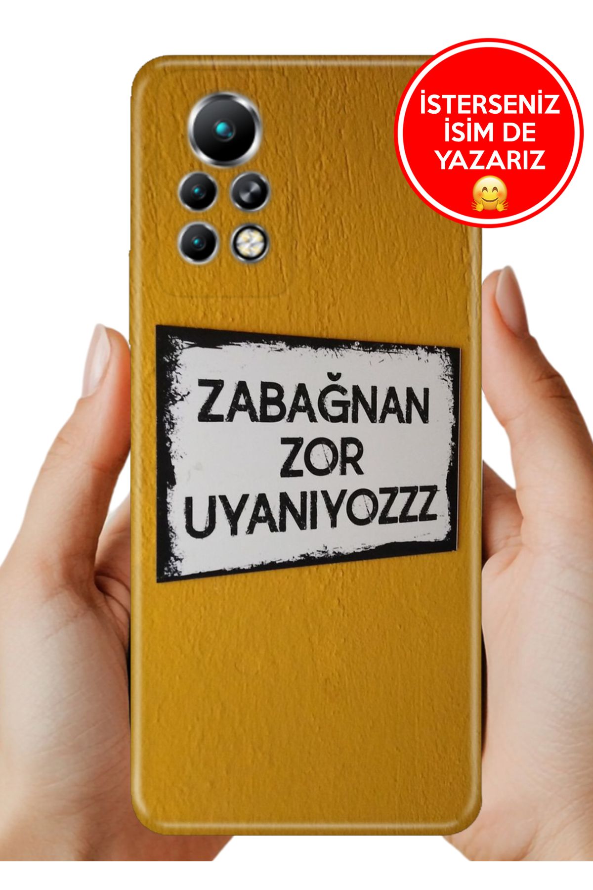Cekuonline İnfinix Note 11 Pro Kılıf Desenli Baskılı Kamera Korumalı ZRR Silikon Zor Uyanıyoruz