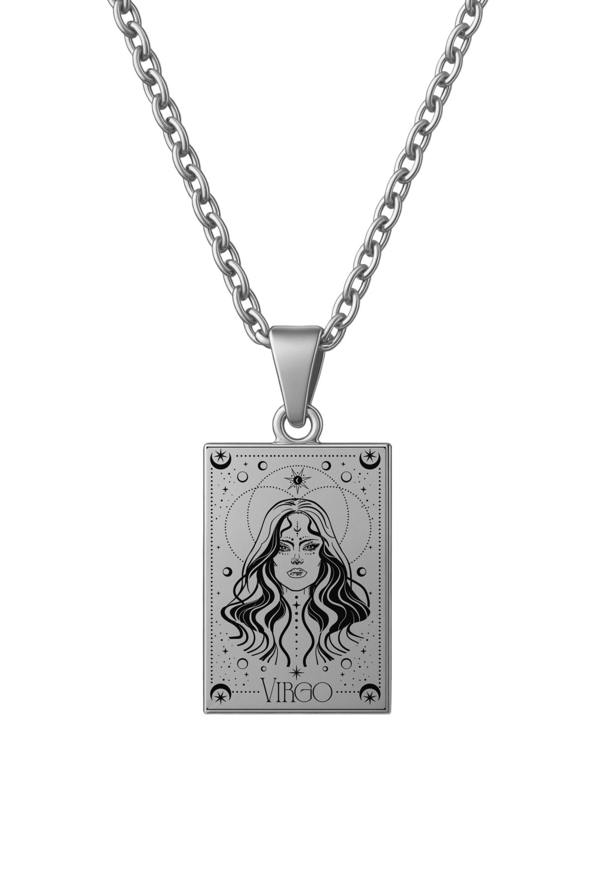 ArtinArt Başak Burcu Tarot Kolye | 316L Kararmaz Çelik