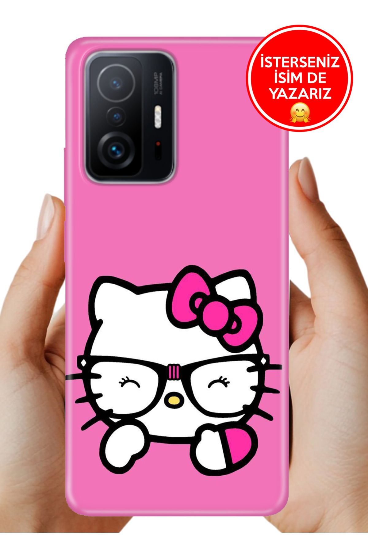 Cekuonline Xiaomi Mi 11T- 11T Pro Kılıf Desenli Baskılı Kamera Korumalı Silikon KittyGo